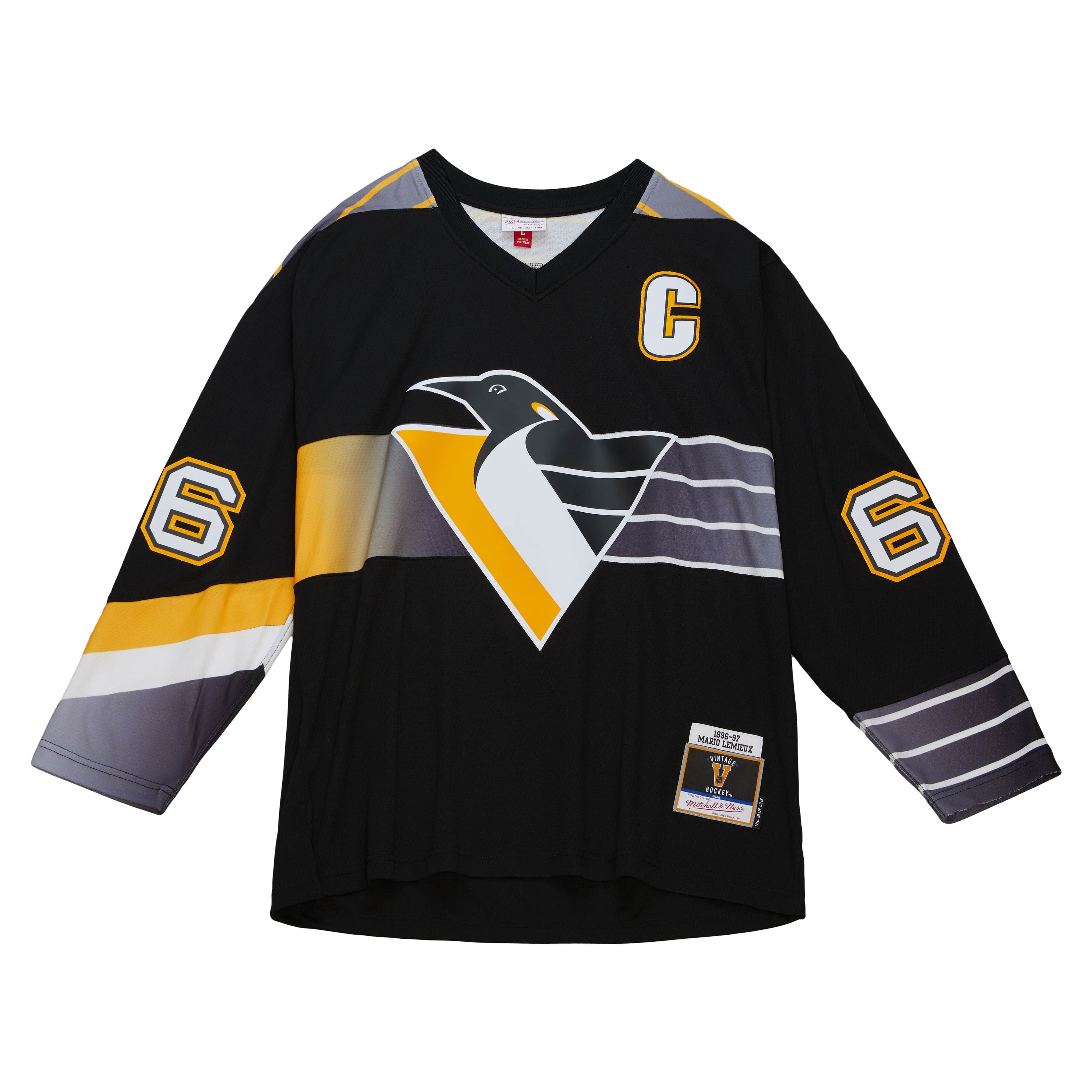 Blue Line Mario Lemieux Pittsburgh Penguins 1996 Jersey - vstockx