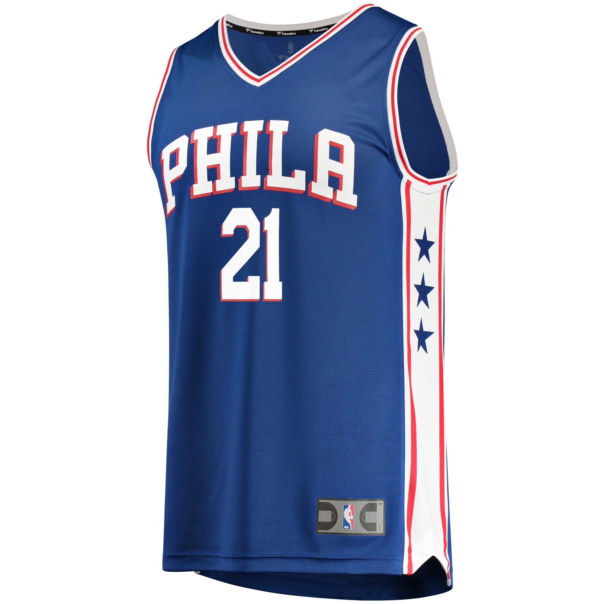 Joel Embiid Philadelphia 76ers Fanatics Branded Fast Break Replica Team Color Player Jersey Royal - Icon Edition - vstockx