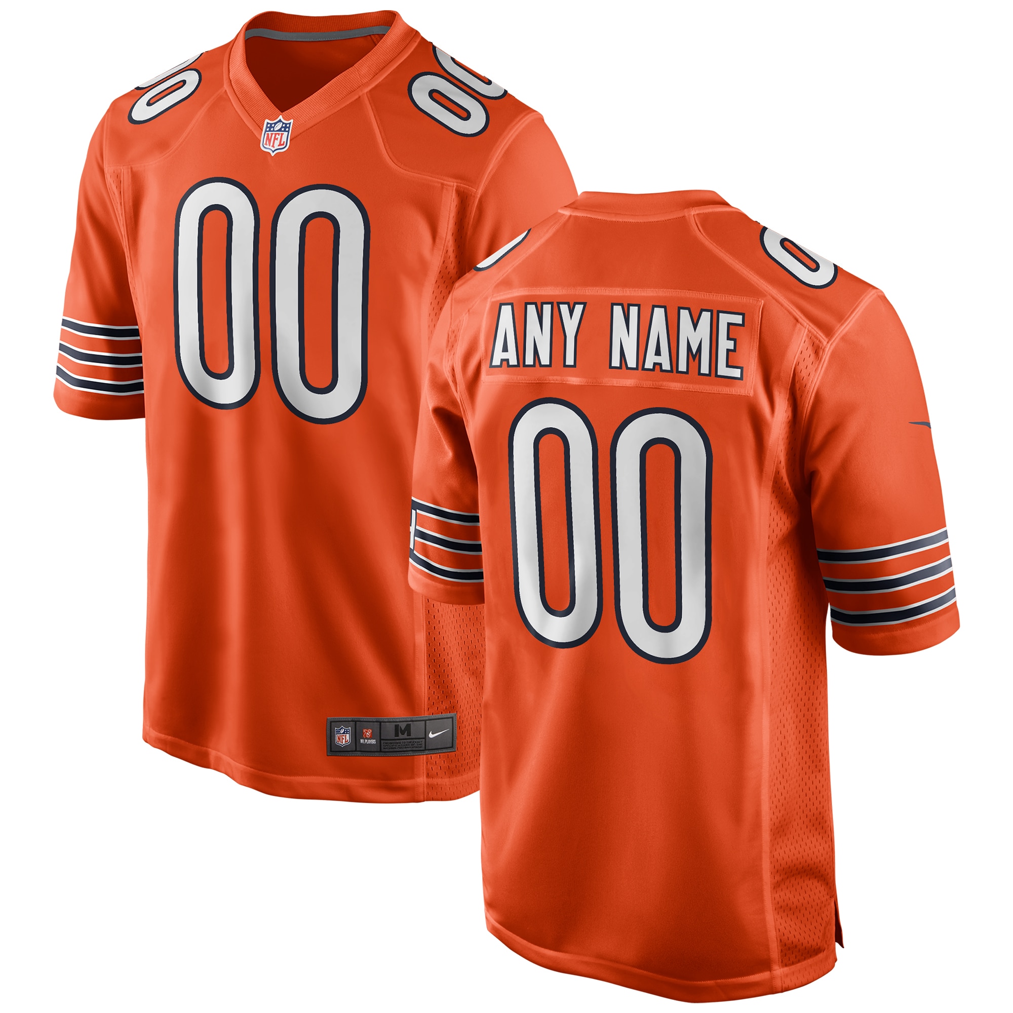 Chicago Bears Nike Alternate Custom Game Jersey - Orange - vstockx