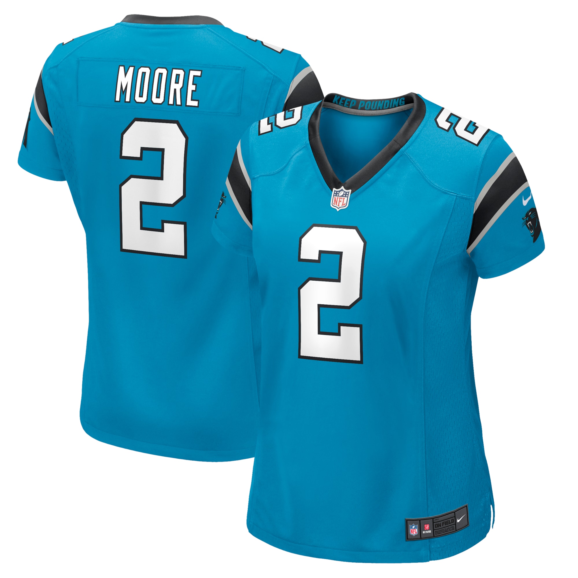 D.J. Moore Carolina Panthers Nike Women's Game Jersey - Blue - vstockx