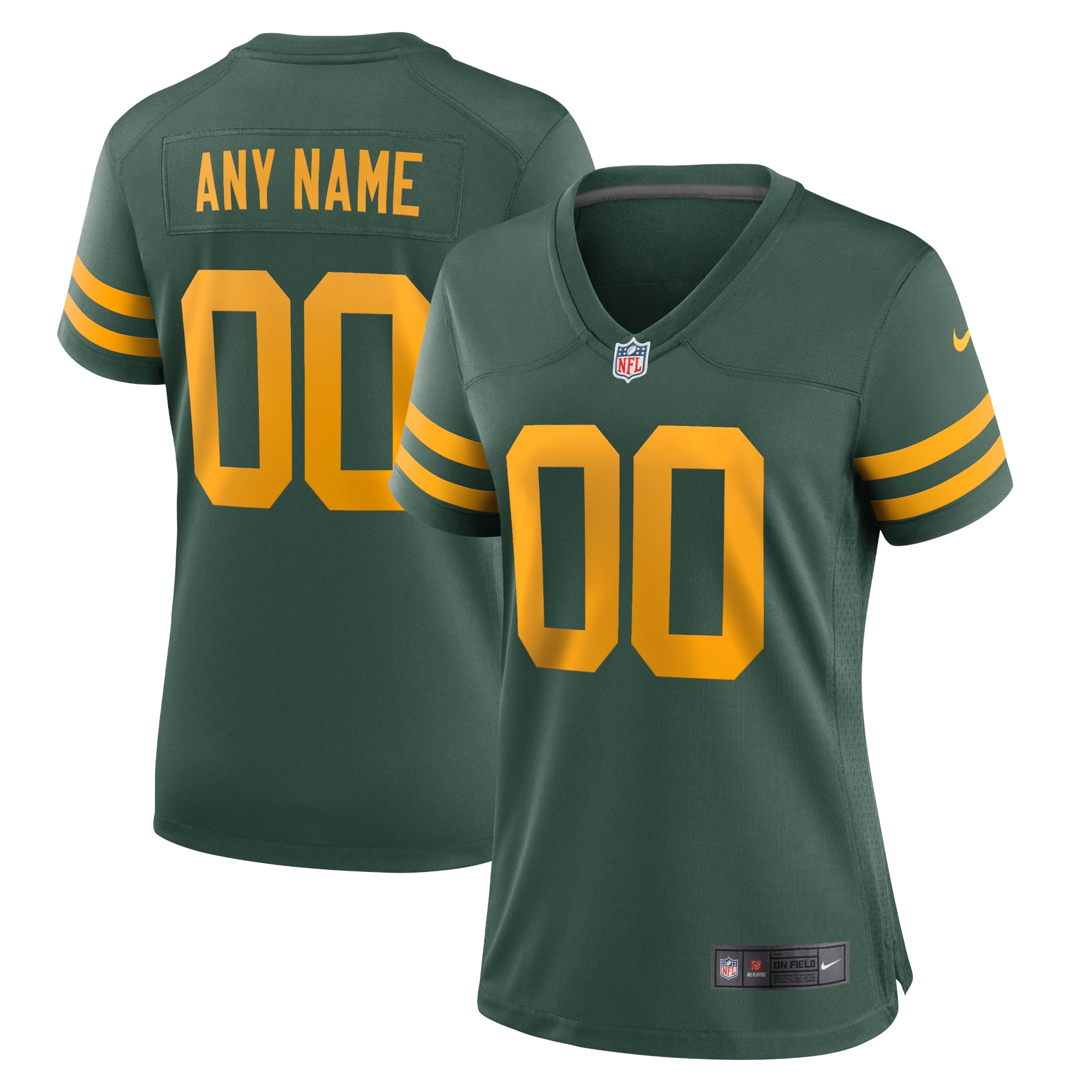 Green Bay Packers Nike Women's Alternate Custom Jersey - Green - vstockx
