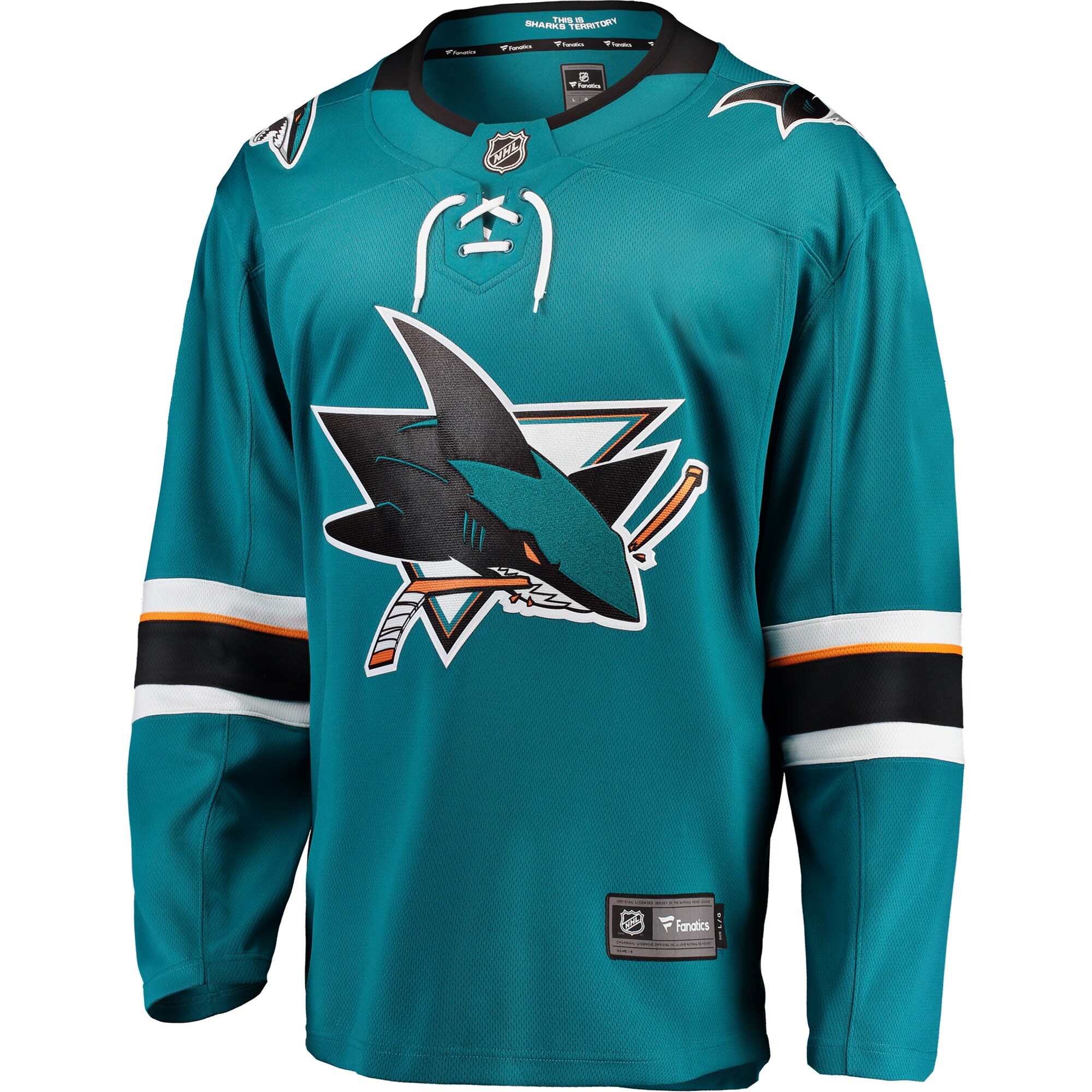 San Jose Sharks Fanatics Branded Breakaway Home Jersey - Teal - vstockx