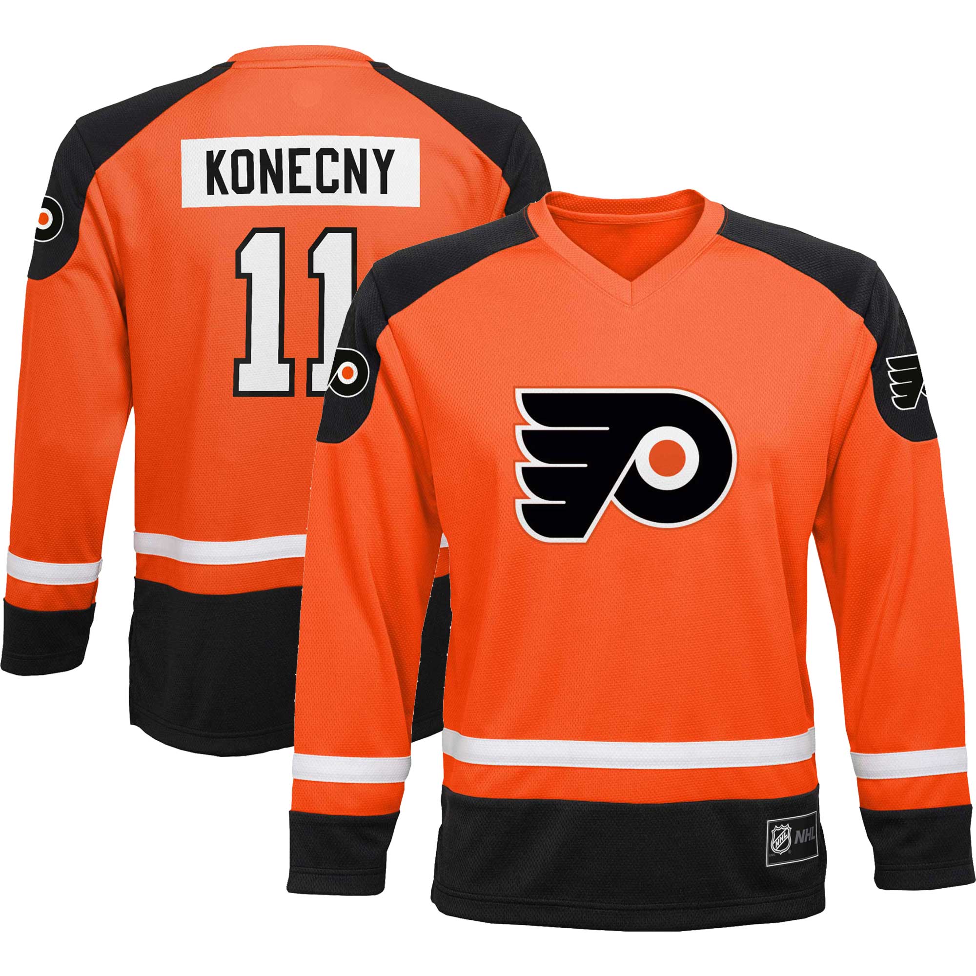 Youth Travis Konecny Orange Philadelphia Flyers Player Jersey - vstockx