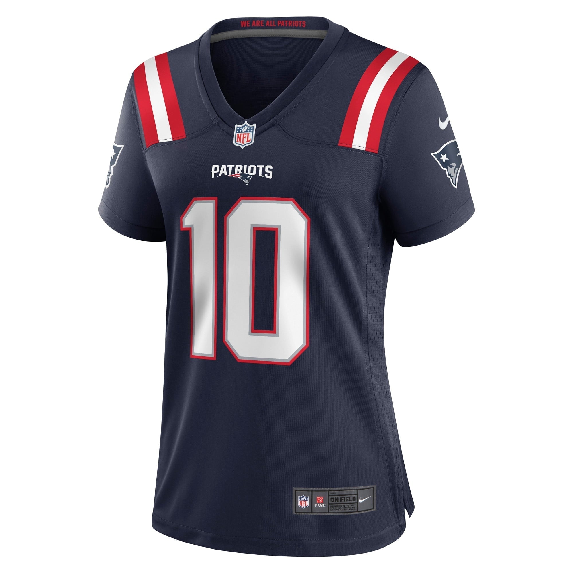 Women's Nike Mac Jones Navy New England Patriots Player Game Jersey - vstockx