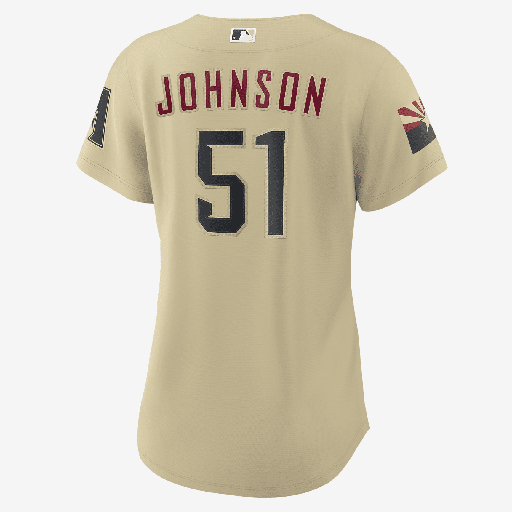 MLB Arizona Diamondbacks City Connect (Randy Johnson) Women's Replica Baseball Jersey - Gold - vstockx