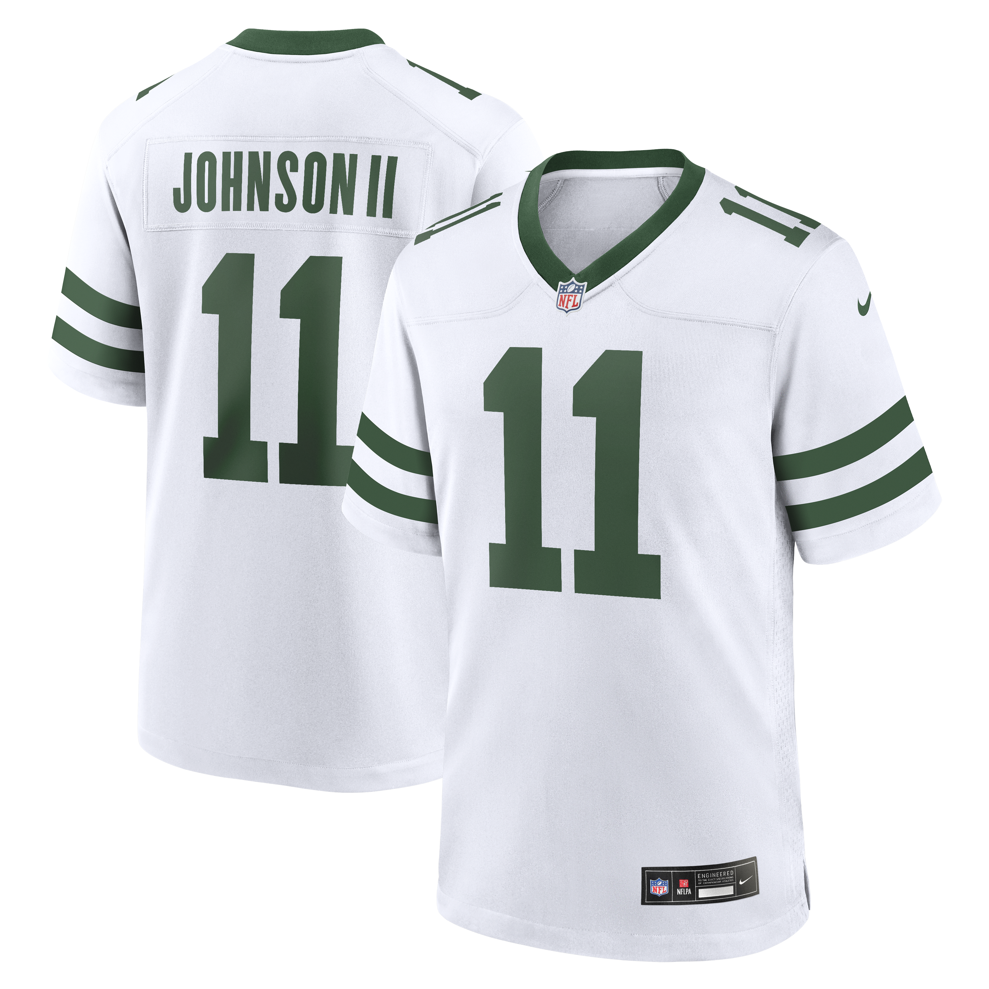 Jermaine Johnson II New York Jets Nike Alternate Game Jersey - Spotlight White - vstockx