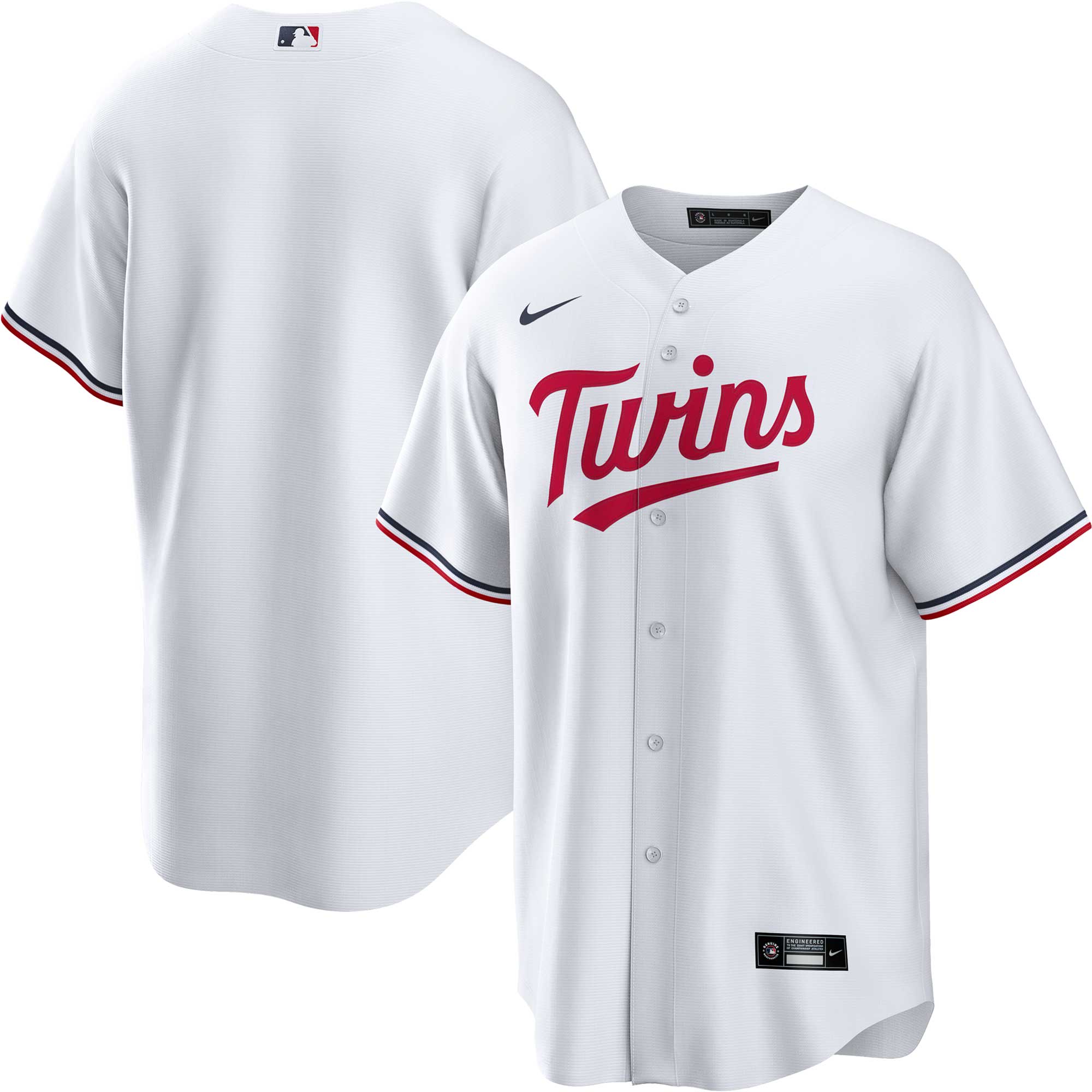 Minnesota Twins Nike Home Replica Team Jersey - White - vstockx