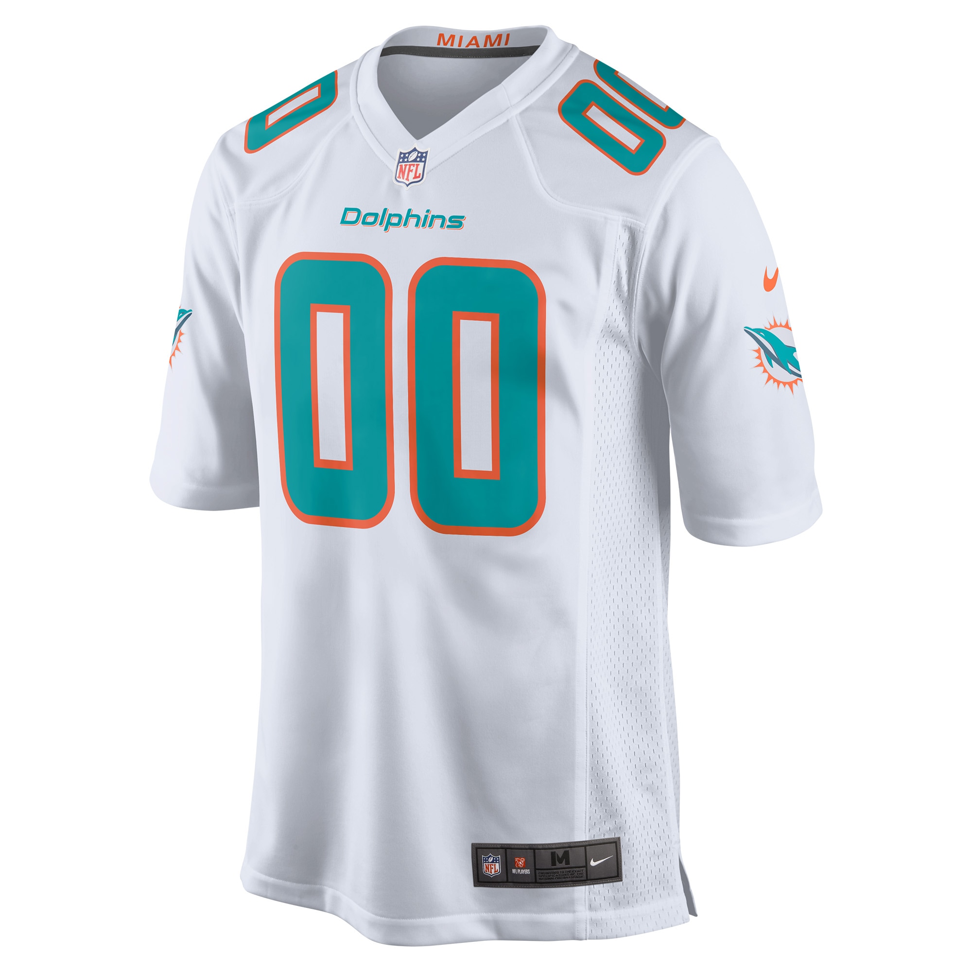 Miami Dolphins Nike Custom Game Jersey - White - vstockx