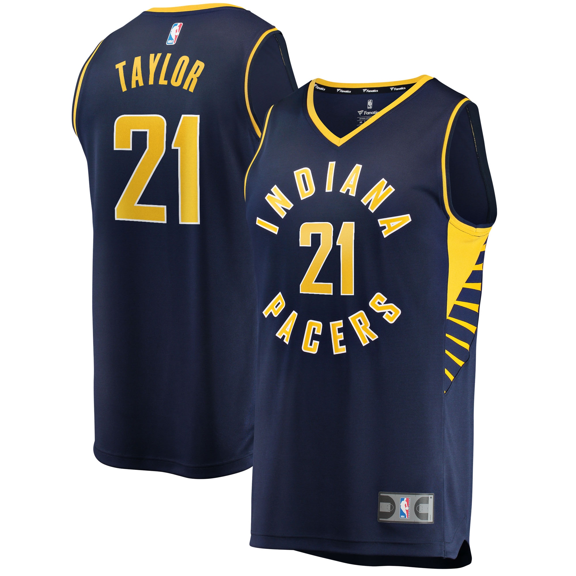 Terry Taylor Indiana Pacers Fanatics Branded 2021/22 Fast Break Replica Jersey - Icon Edition - Navy - vstockx