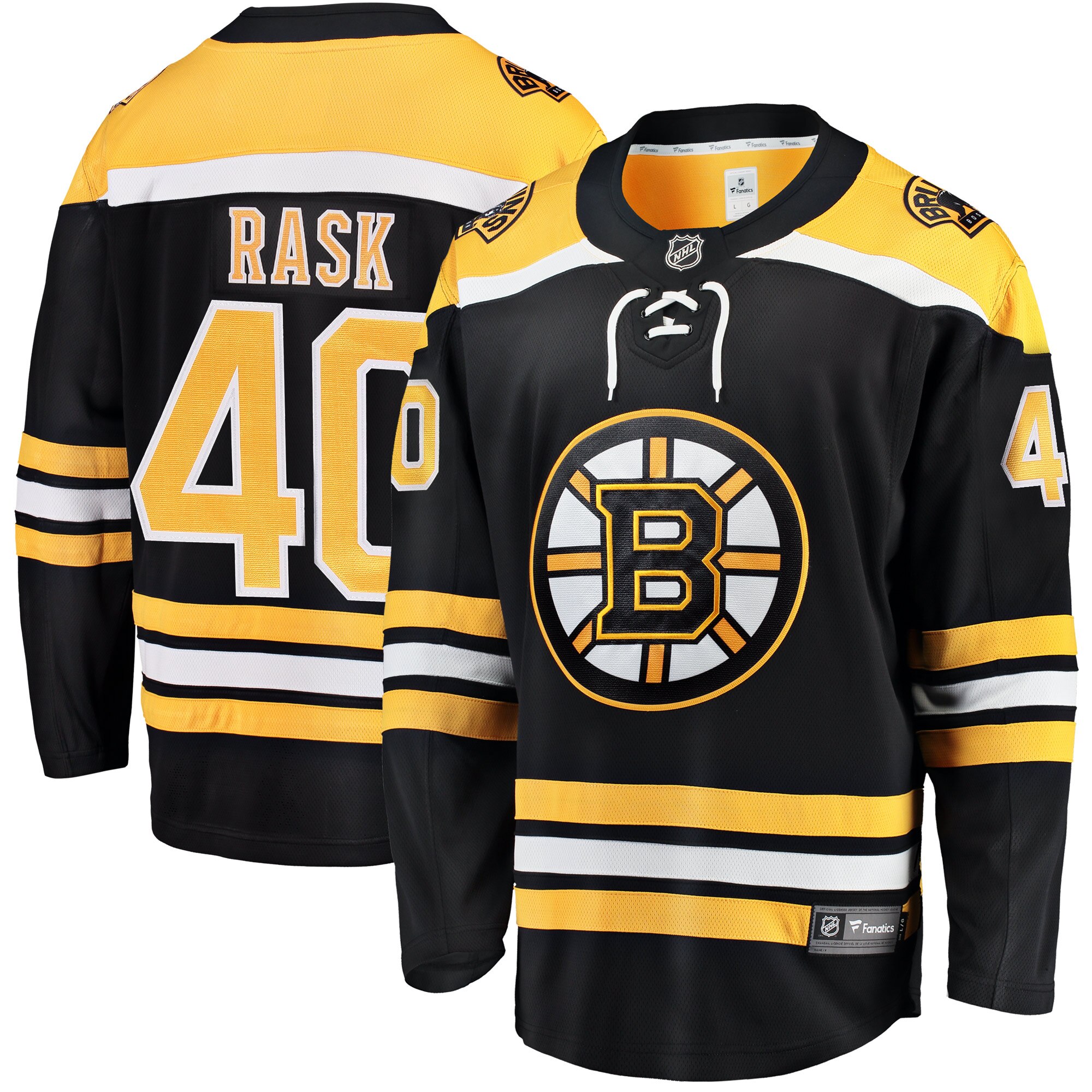 Tuukka Rask Boston Bruins Fanatics Branded Breakaway Home Jersey - Black - vstockx