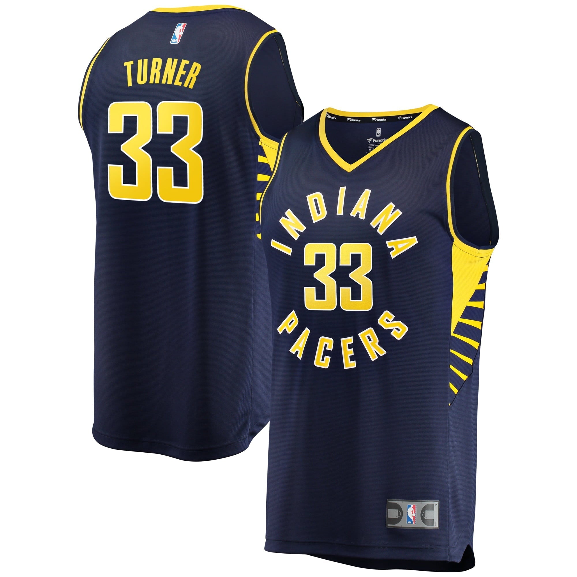 Men's Fanatics Branded Myles Turner Navy Indiana Pacers Fast Break Replica Jersey - Icon Edition - vstockx