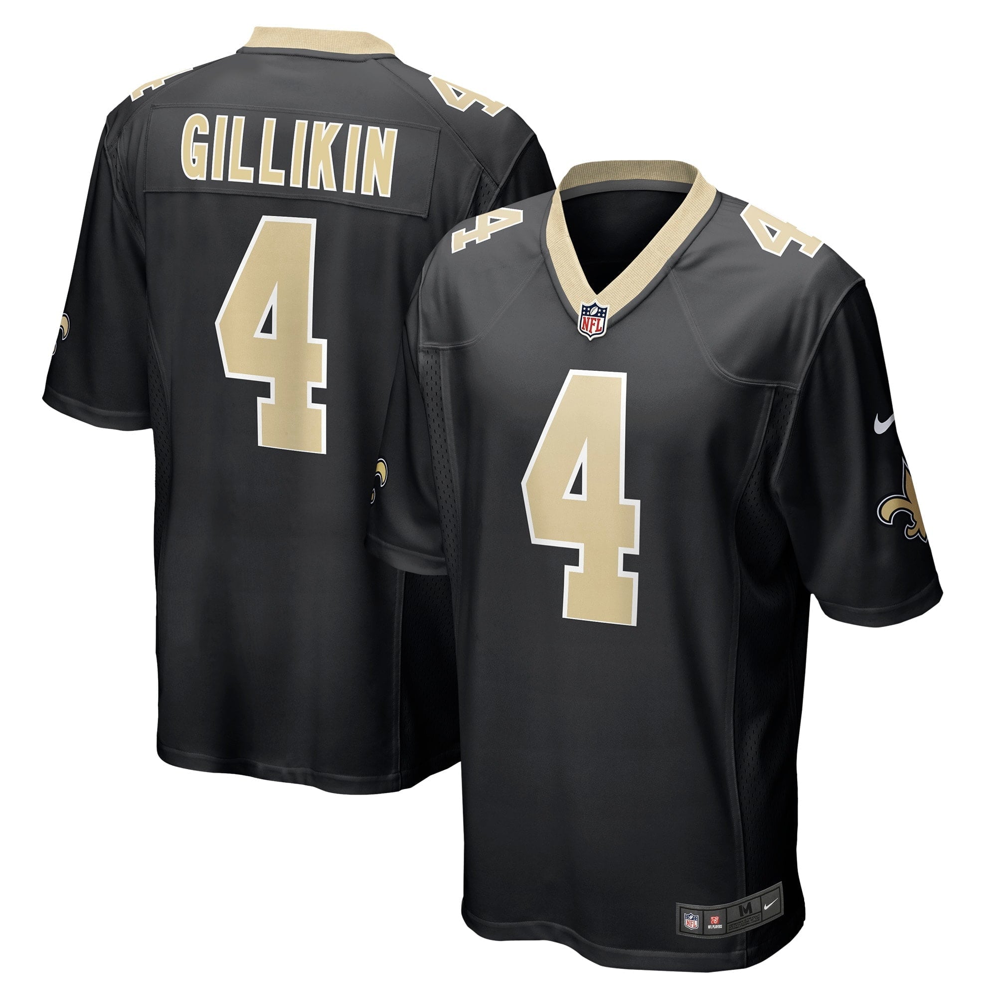 Men's Nike Blake Gilikin Black New Orleans Saints Game Player Jersey - vstockx