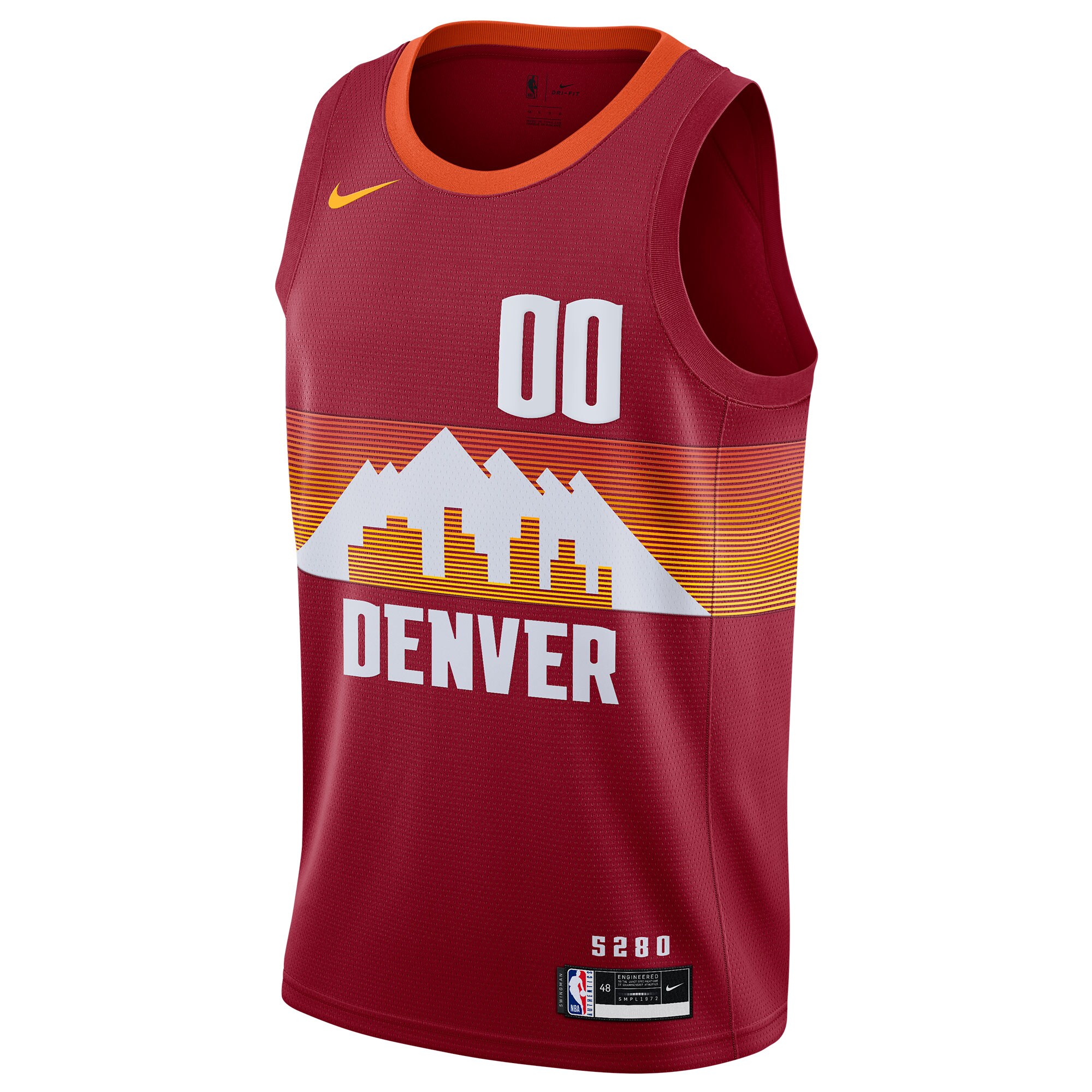 Denver Nuggets Nike 2020/21 Swingman Custom Jersey Red - City Edition - vstockx