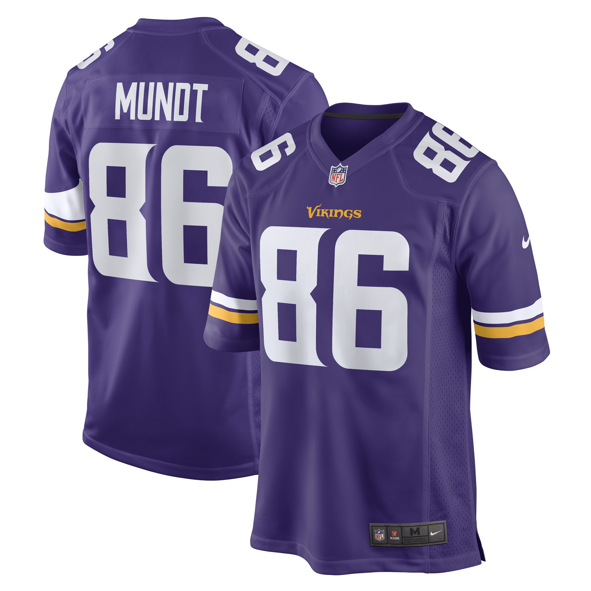 Johnny Mundt Minnesota Vikings Nike Game Player Jersey - Purple - vstockx