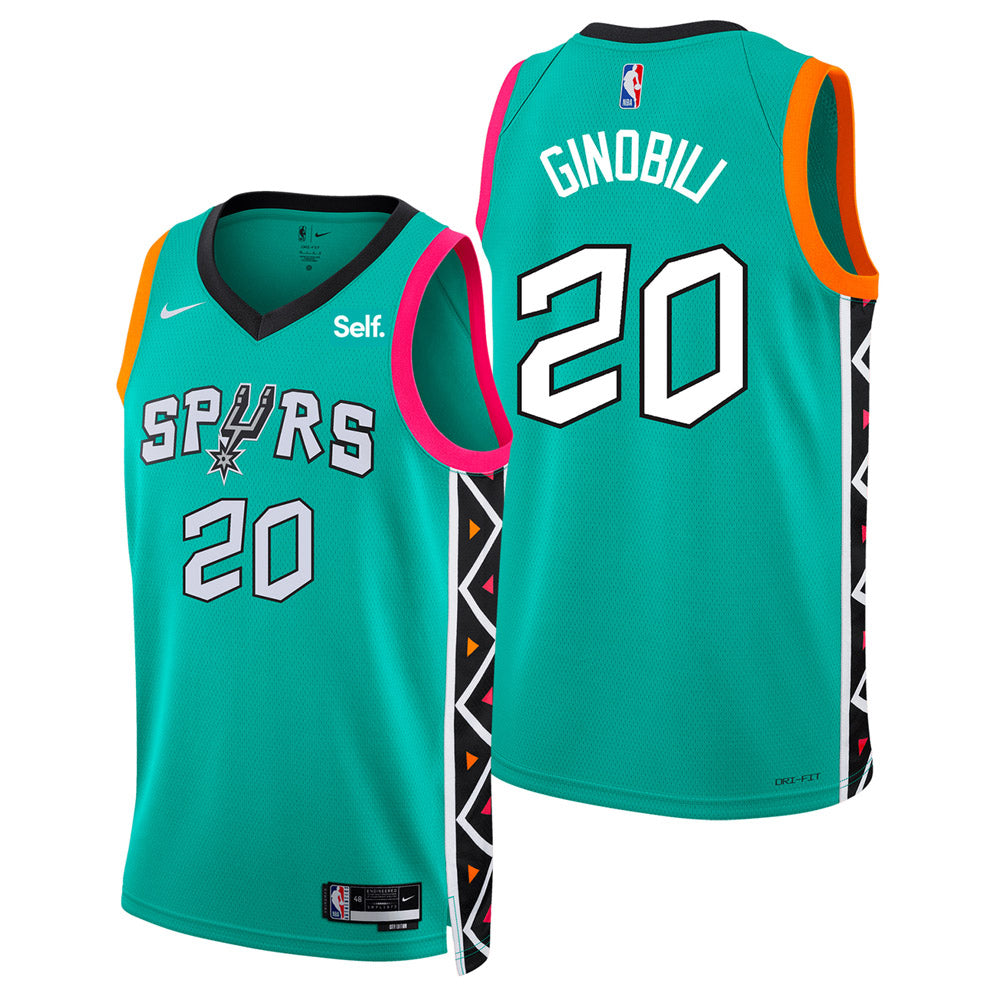Men's San Antonio Spurs Manu Ginobili City Edition Jersey - Green - vstockx