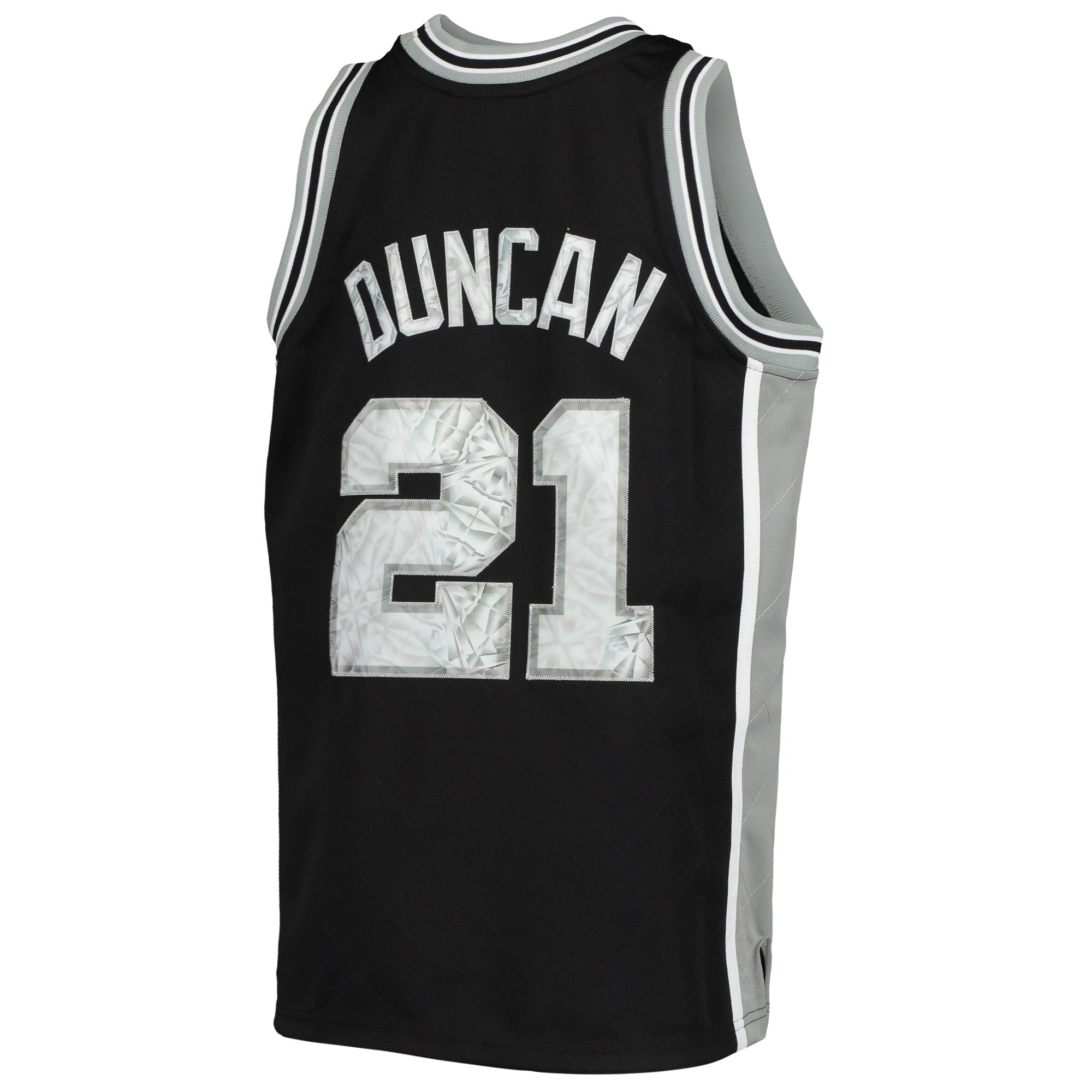 Tim Duncan San Antonio Spurs Mitchell & Ness Youth Hardwood Classics 75th Anniversary Diamond Jersey - vstockx