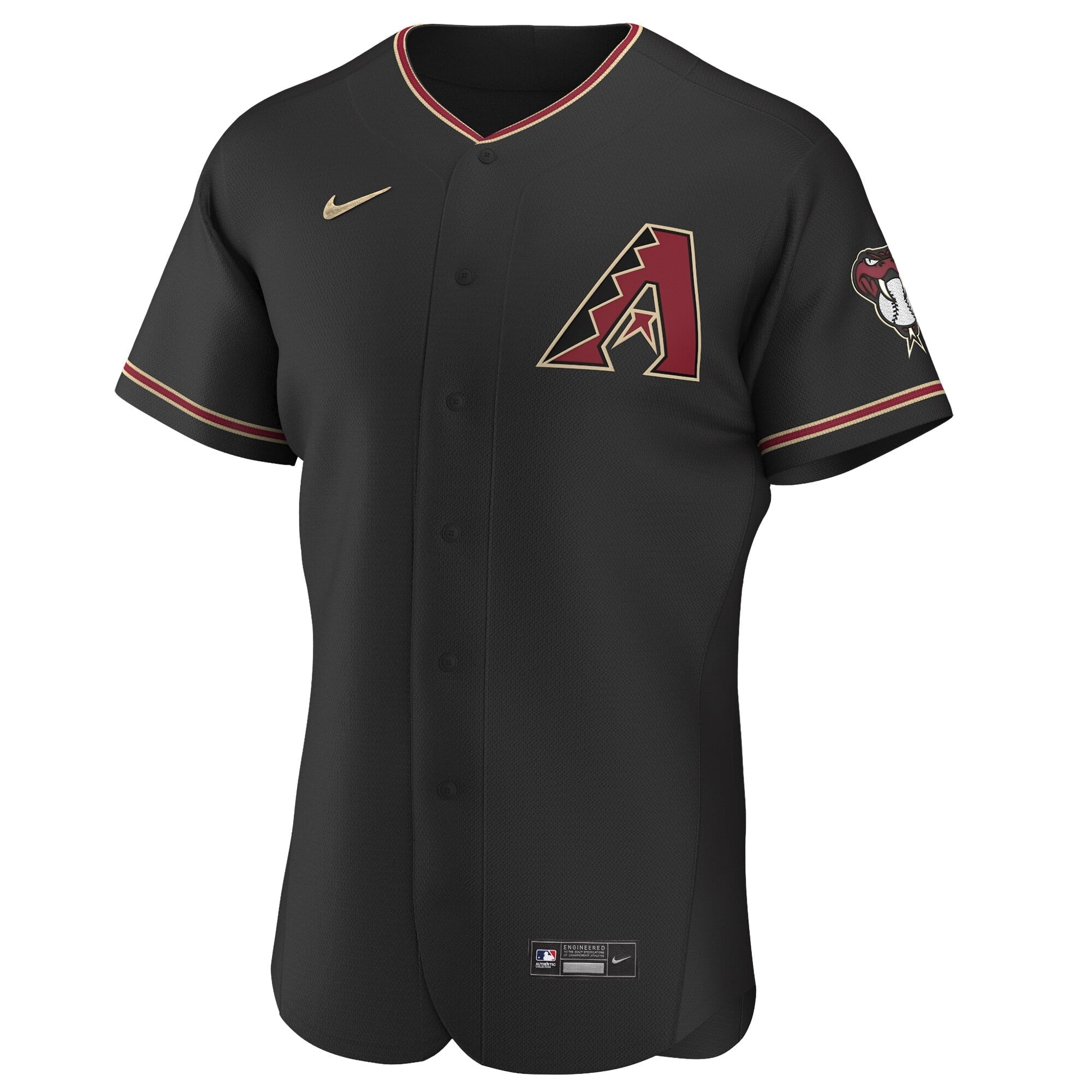 Men's Nike Black Arizona Diamondbacks Alternate Authentic Team Jersey - vstockx