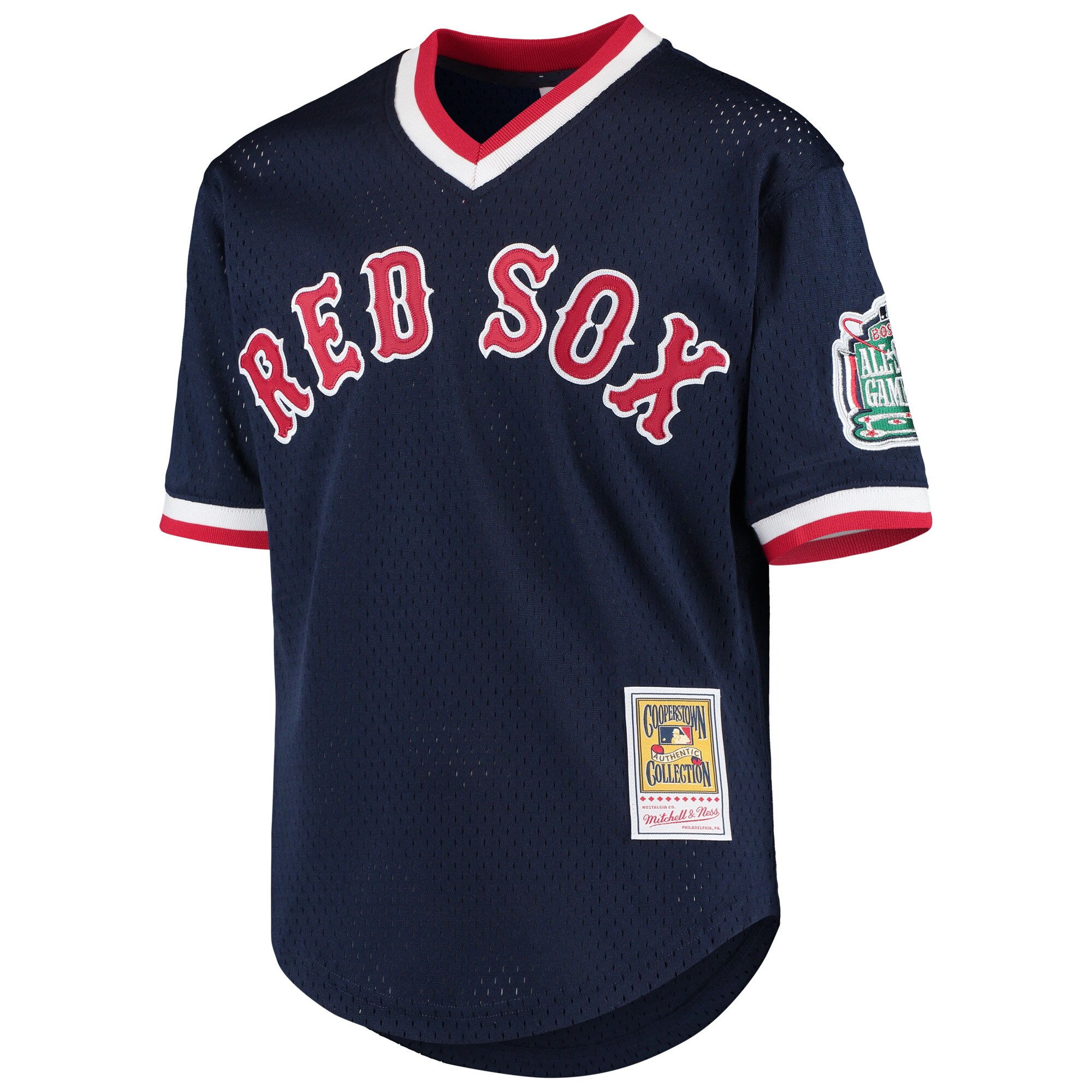 Pedro Martinez Boston Red Sox Mitchell & Ness Youth Cooperstown Collection Mesh Batting Practice Jersey - Navy - vstockx