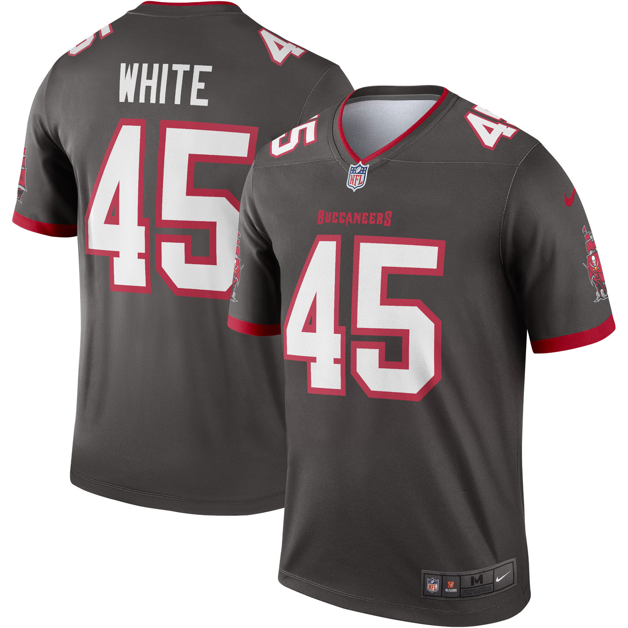 Devin White Tampa Bay Buccaneers Nike Alternate Legend Jersey - Pewter - vstockx