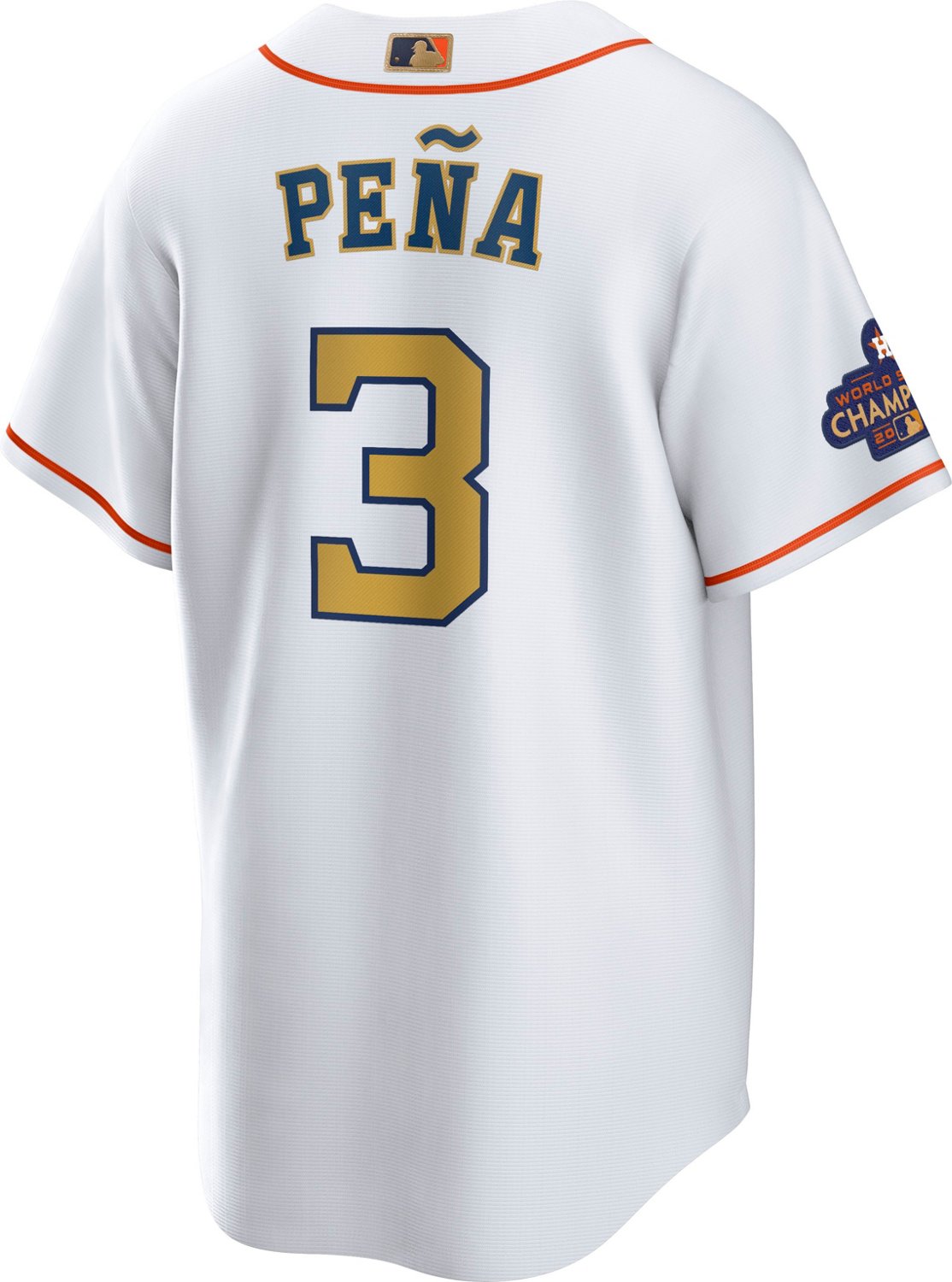 Nike Men's Houston Astros Gold Jeremy Pena Replica Jersey - vstockx