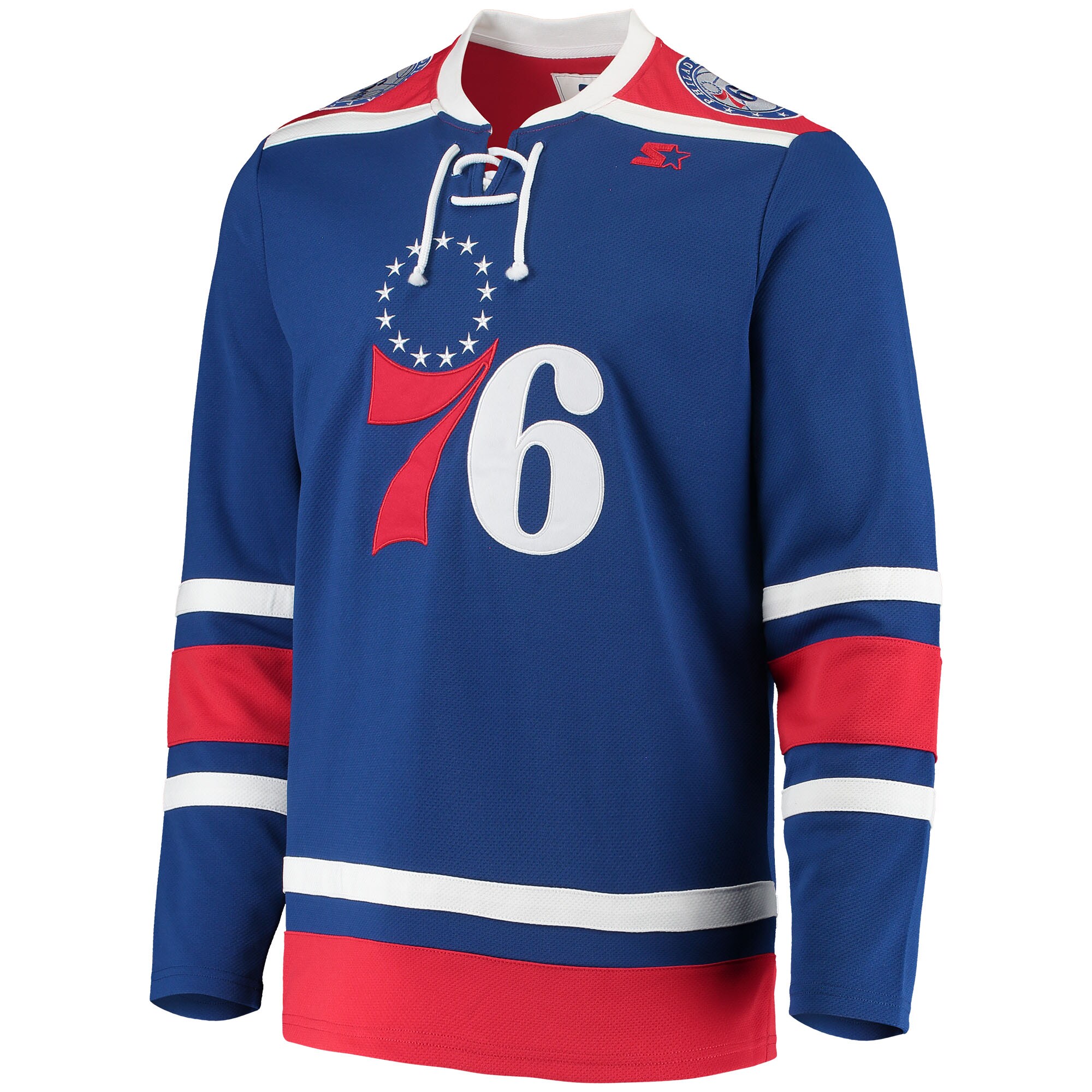 Philadelphia 76ers G-III Sports by Carl Banks Pointman Hockey Fashion Jersey - Royal - vstockx