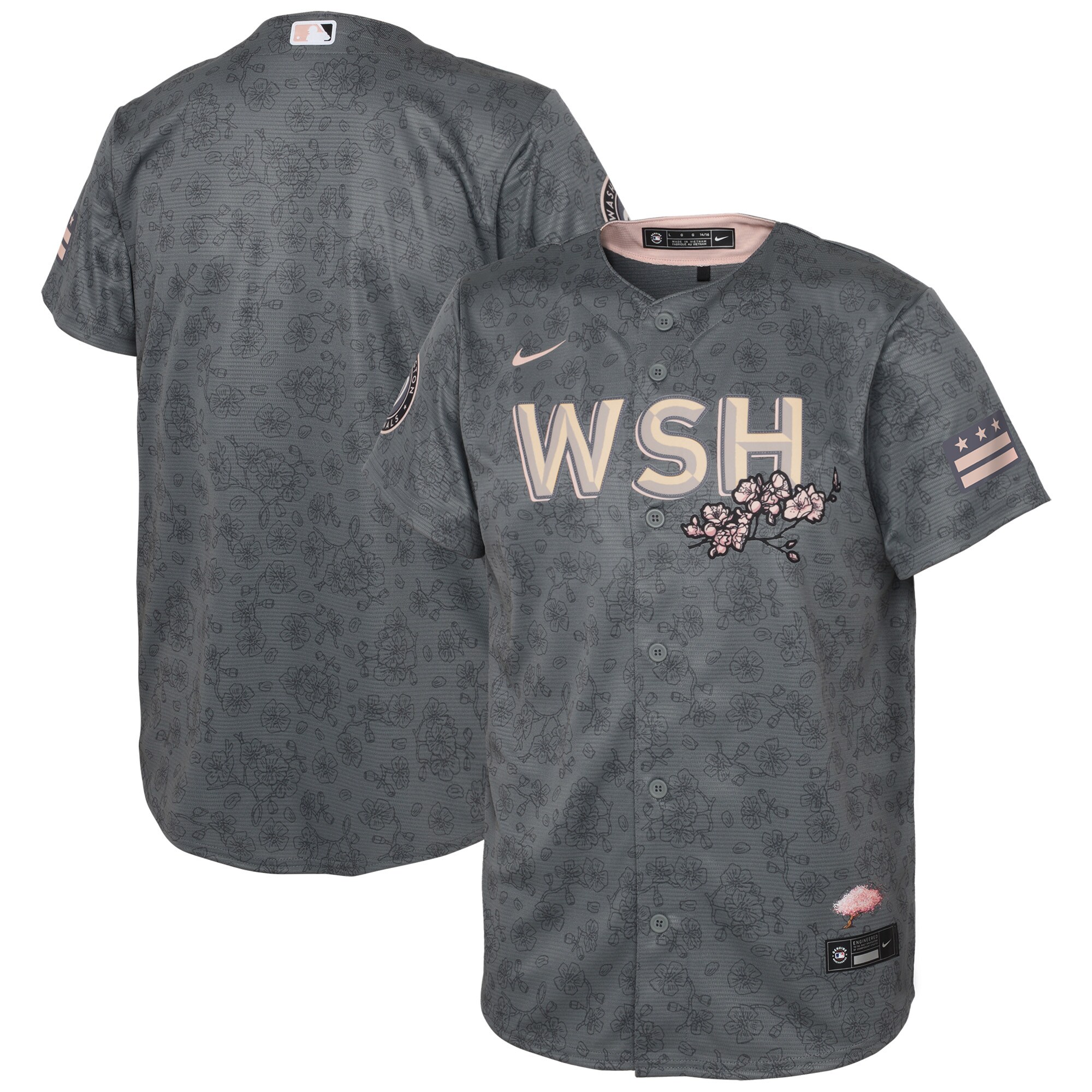 Washington Nationals Nike Preschool 2022 City Connect Replica Jersey - Gray - vstockx