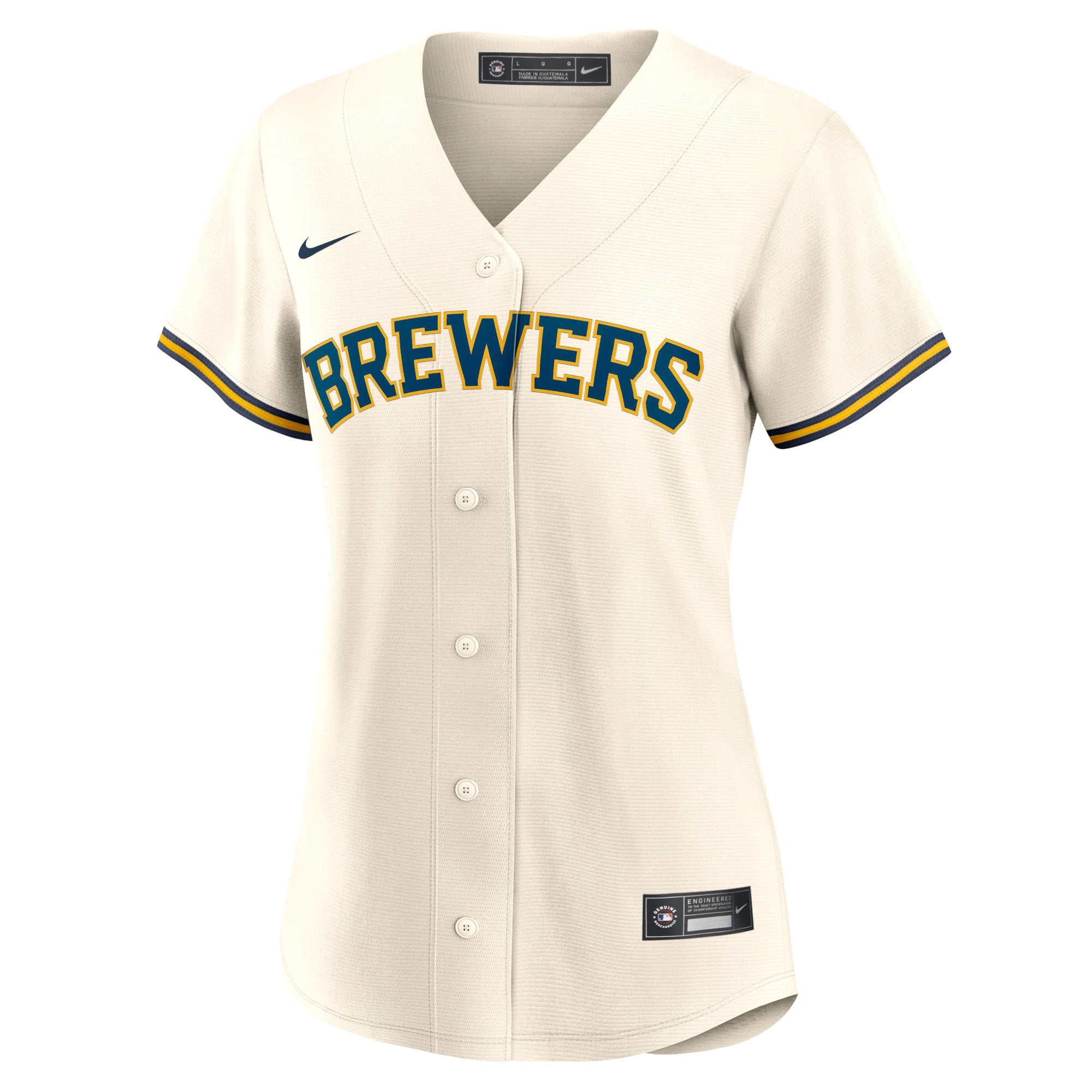 Women's Nike Christian Yelich Cream Milwaukee Brewers Home Replica Player Jersey - vstockx