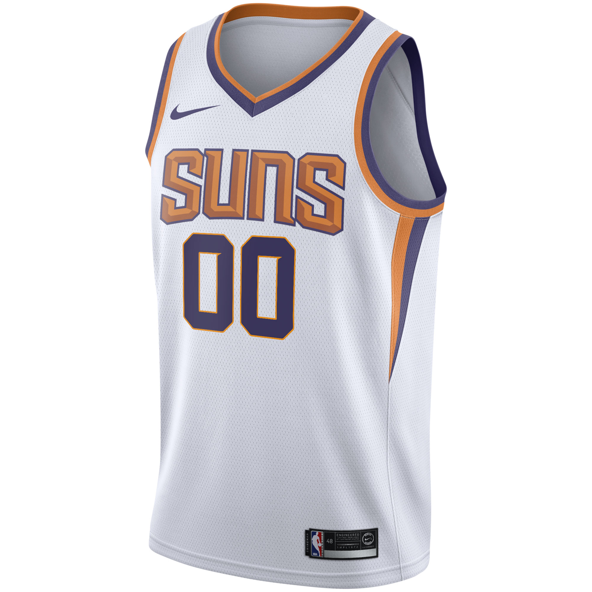 Phoenix Suns Nike 2020/21 Swingman Custom Jersey - Association Edition - White - vstockx