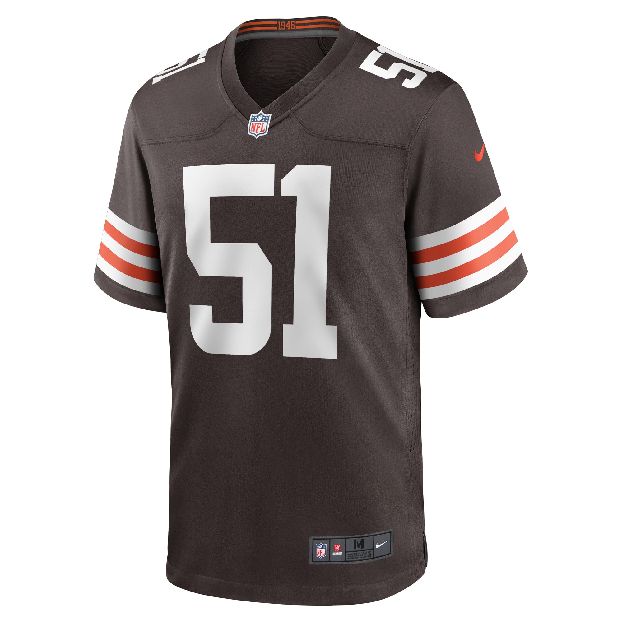 Jordans Kunaszyk Cleveland Browns Nike Game Player Jersey - Brown - vstockx