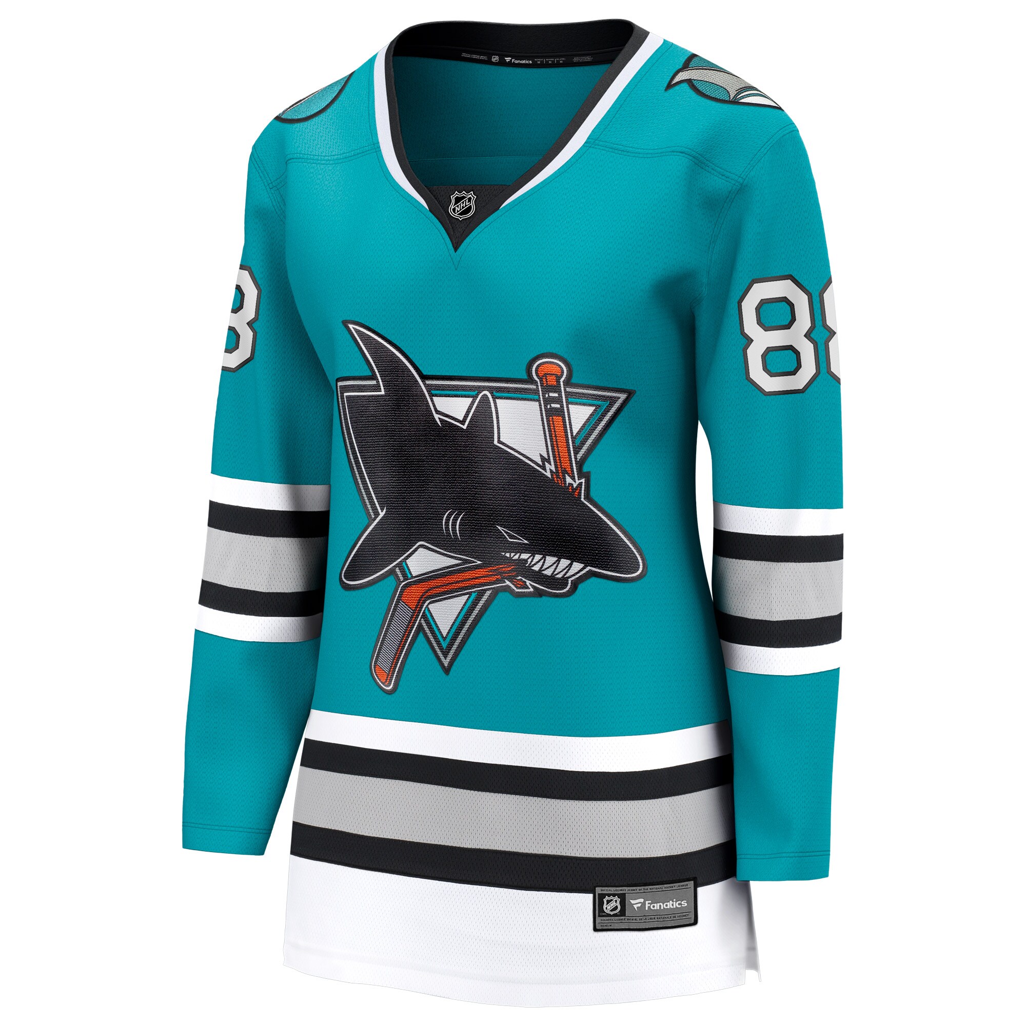 Brent Burns San Jose Sharks Fanatics Branded Women's 30th Anniversary Premier Breakaway Player Jersey - Teal - vstockx