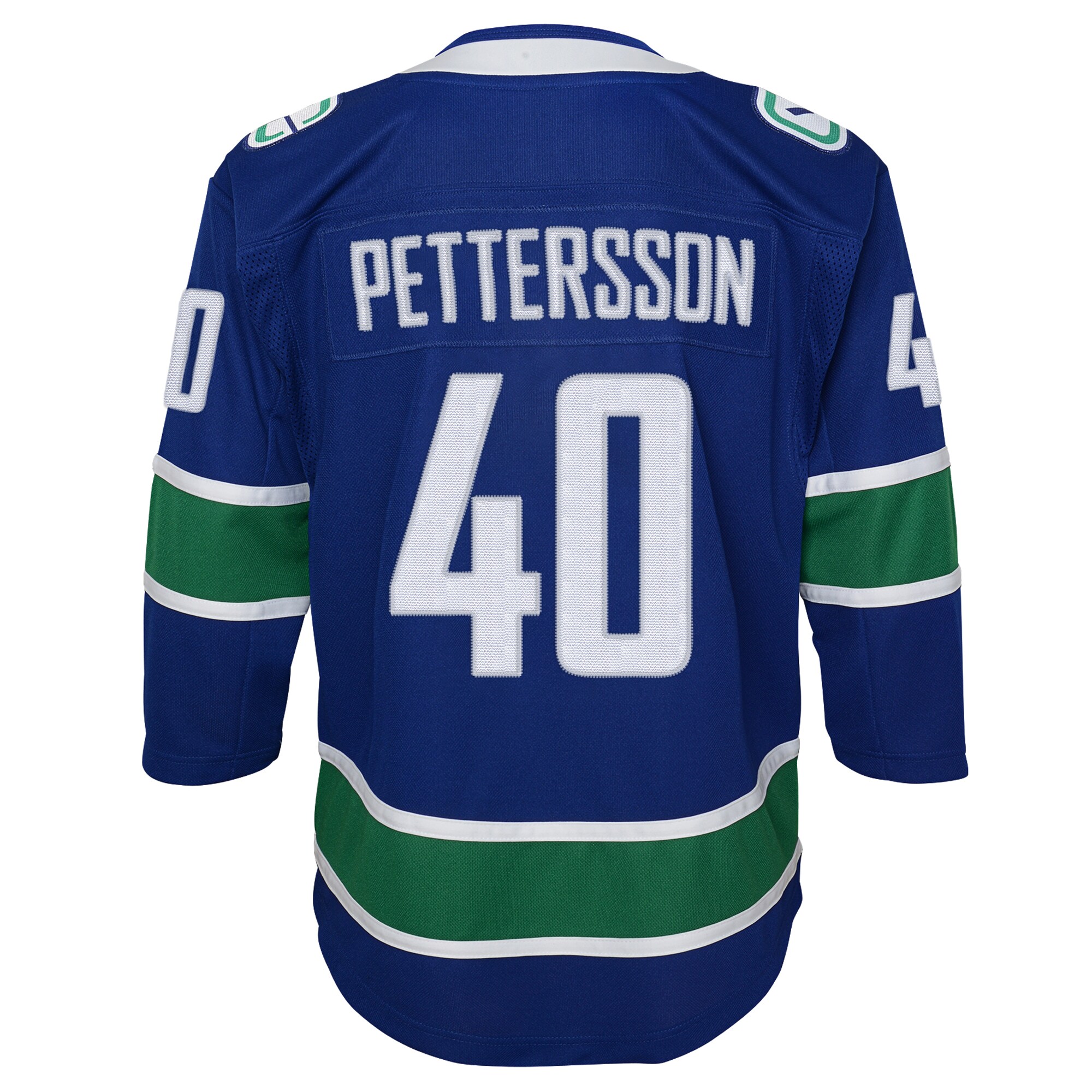Elias Pettersson Vancouver Canucks Youth 2019/20 Home Premier Player Jersey - Royal - vstockx