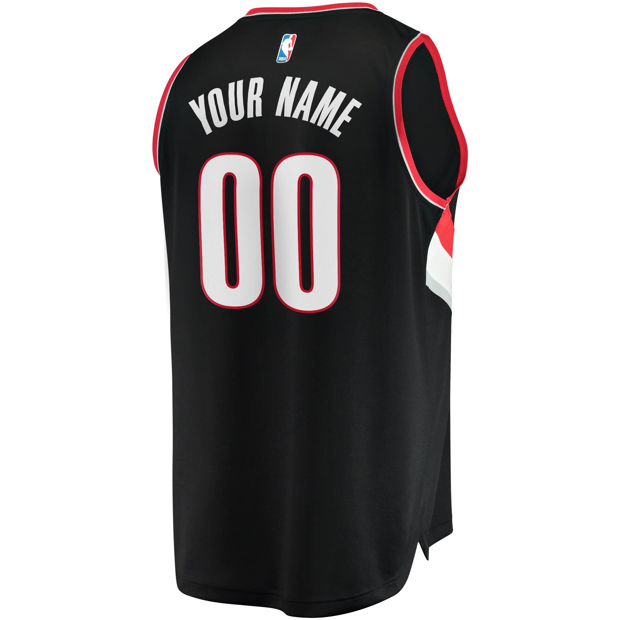 Portland Trail Blazers Fanatics Branded Fast Break Custom Replica Jersey Black - Icon Edition - vstockx