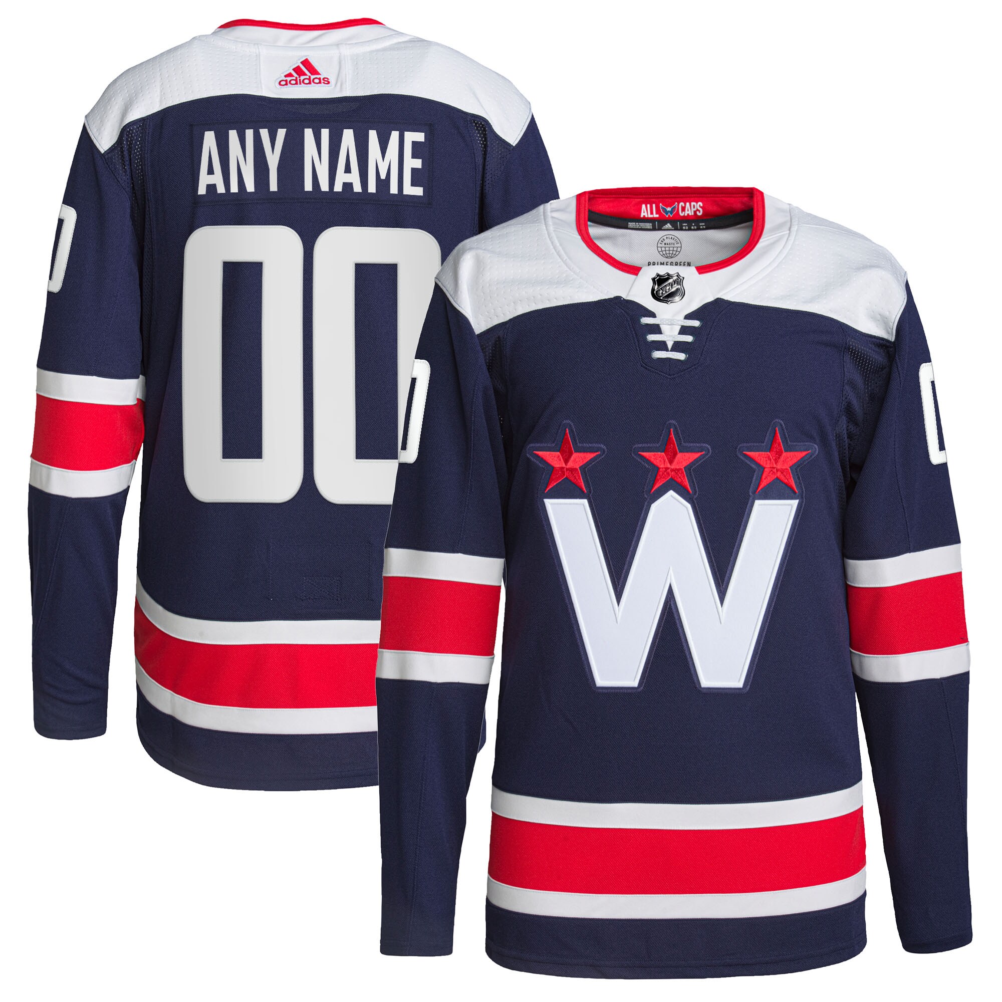 Washington Capitals adidas Alternate Authentic Pro Custom Jersey - Navy - vstockx