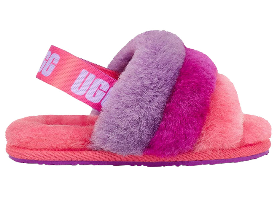 UGG Fluff Yeah Slide Purple Rainbow (Toddler) - vstockx