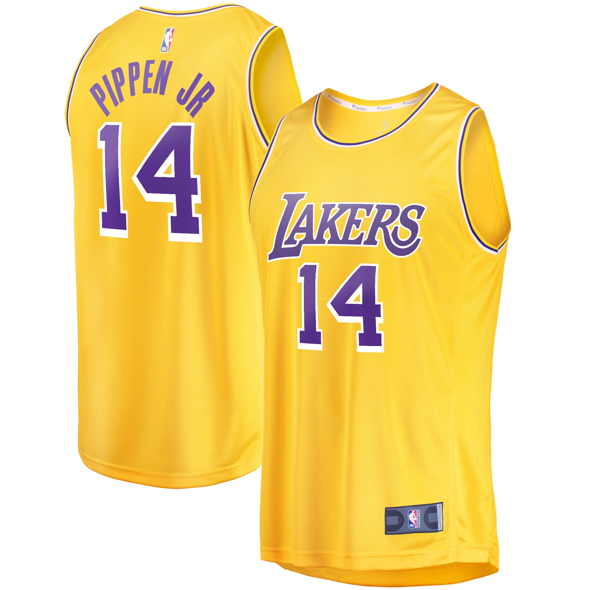 Scotty Pippen Jr. Los Angeles Lakers Fanatics Branded Fast Break Replica Jersey - Icon Edition - Gold - vstockx