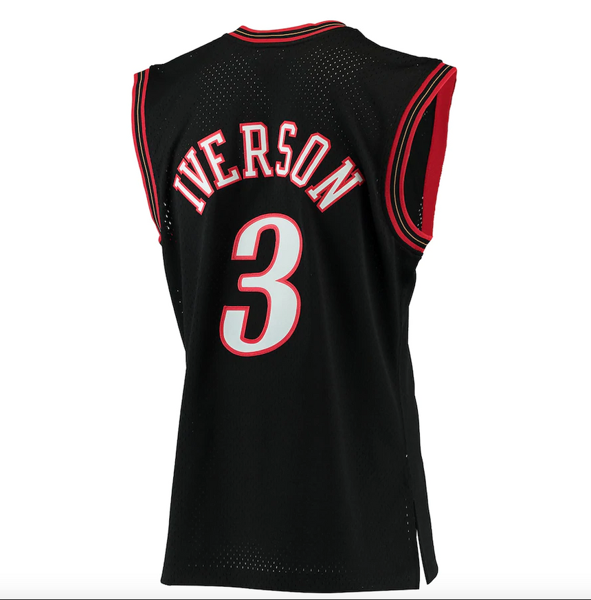 Men's Allen Iverson Philadelphia 76ers 2000-2001 Swingman Replica Jersey By Mitchell & Ness - vstockx