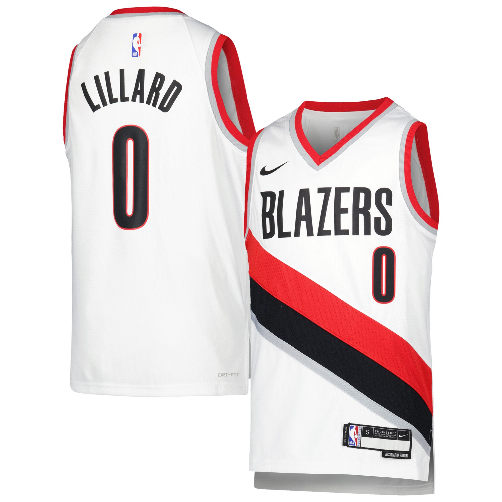Damian Lillard Portland Trail Blazers Nike Youth Swingman Jersey - Association Edition - White - vstockx