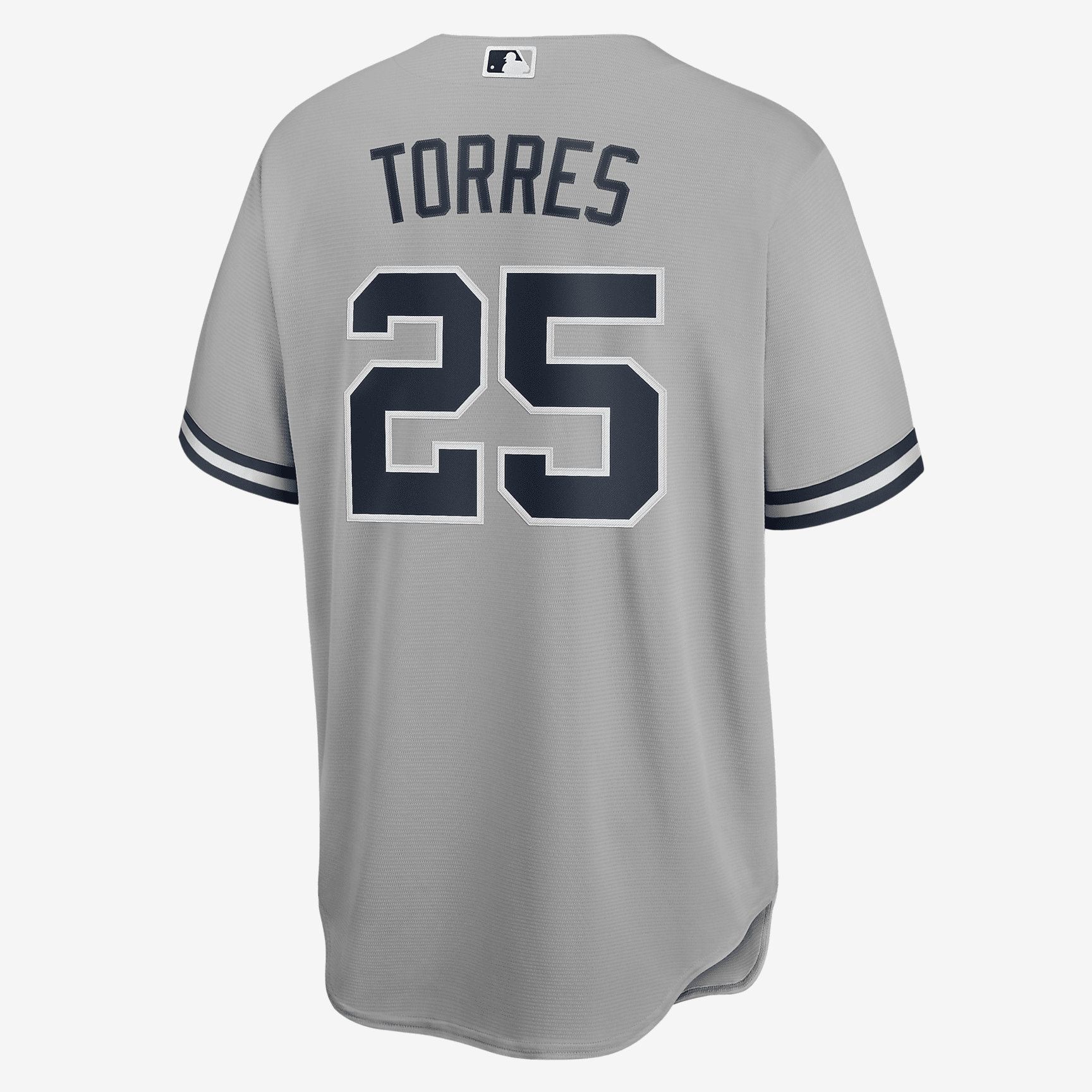 MLB New York Yankees (Gleyber Torres) Men's Replica Baseball Jersey - Atmosphere Grey - vstockx