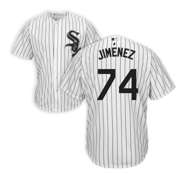 Men's Eloy Jimenez Chicago White Sox Pro Stitch Majestic White Home Cool Base Team Jersey - vstockx