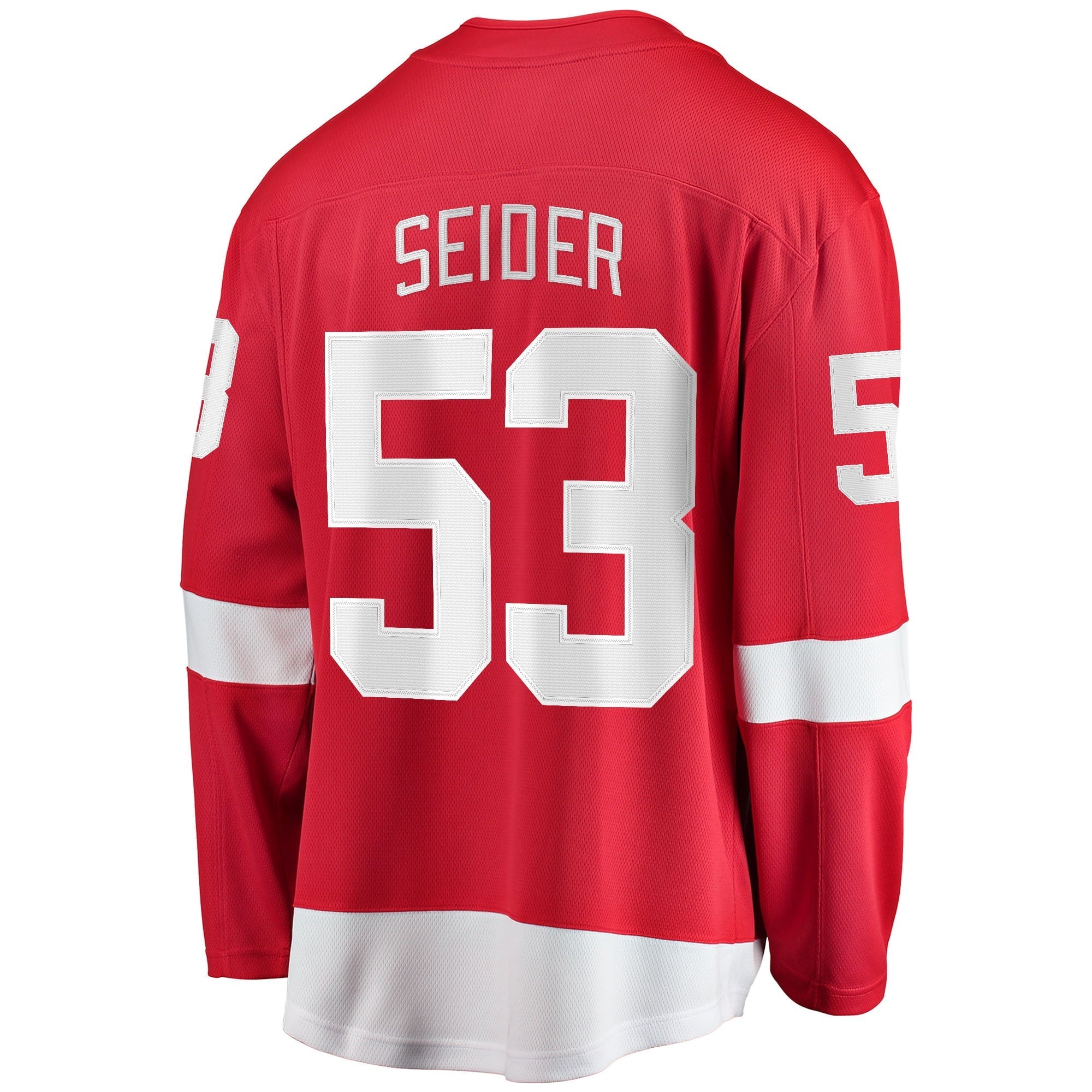 Men's Fanatics Branded Moritz Seider Red Detroit Red Wings Home Breakaway Player Jersey - vstockx