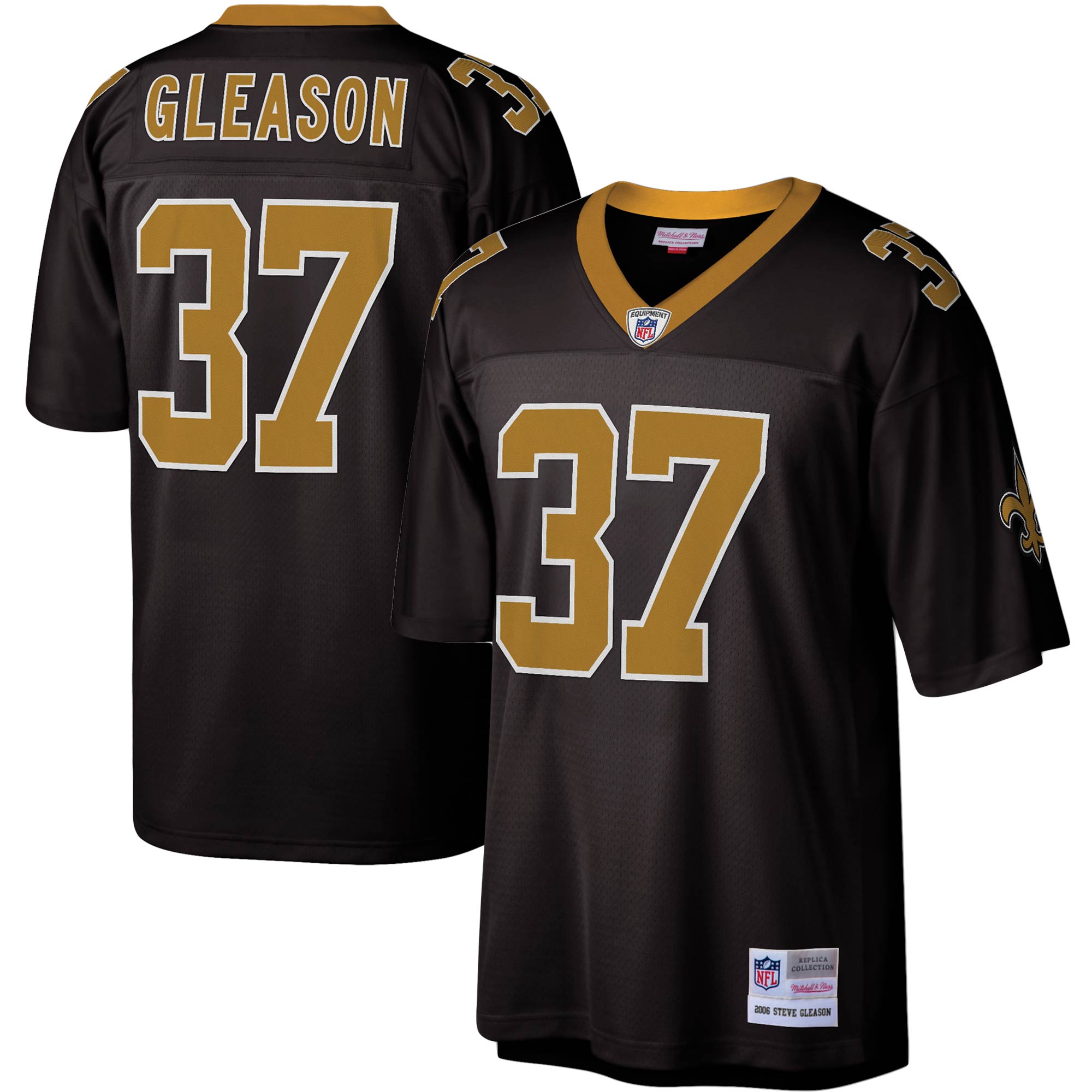 Steve Gleason New Orleans Saints Mitchell & Ness Legacy Replica Jersey - Black - vstockx