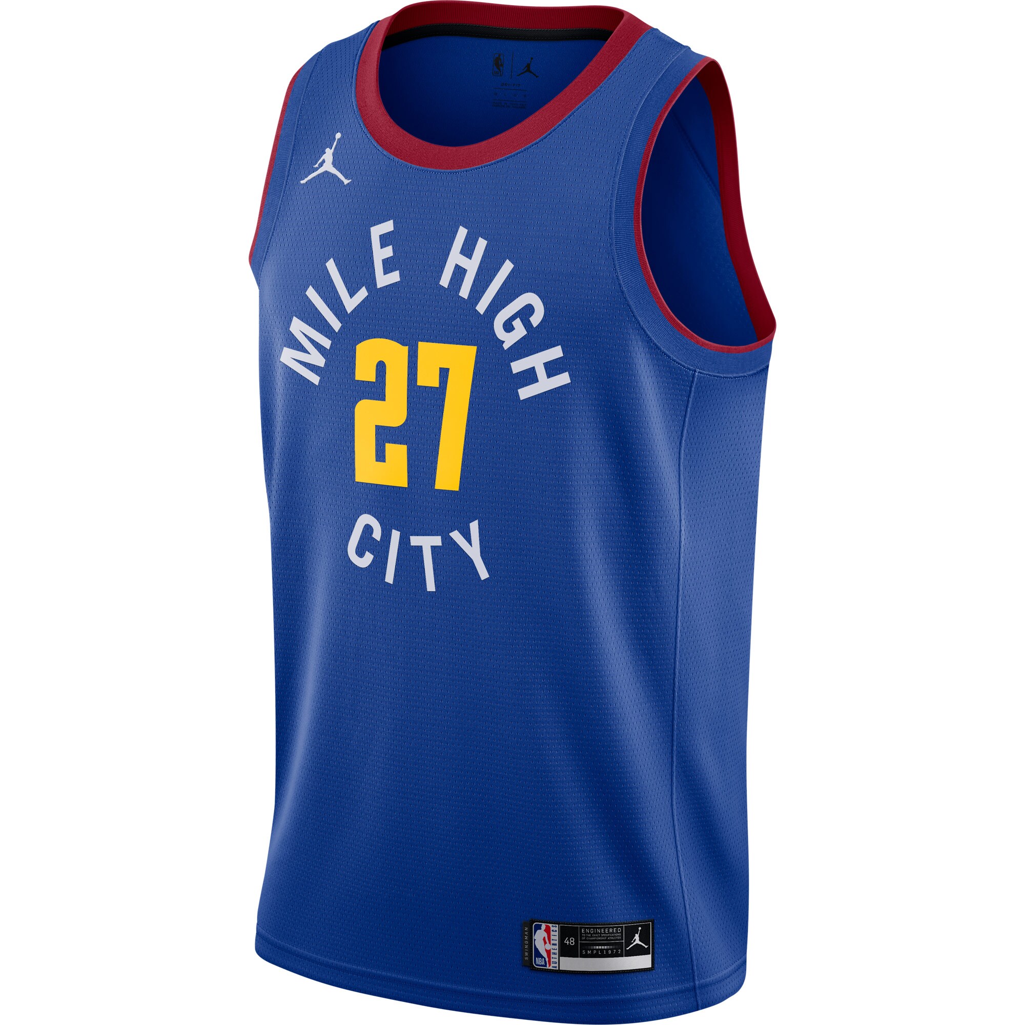 Jamal Murray Denver Nuggets Jordans Brand 2020/21 Swingman Jersey - Statement Edition - Blue - vstockx