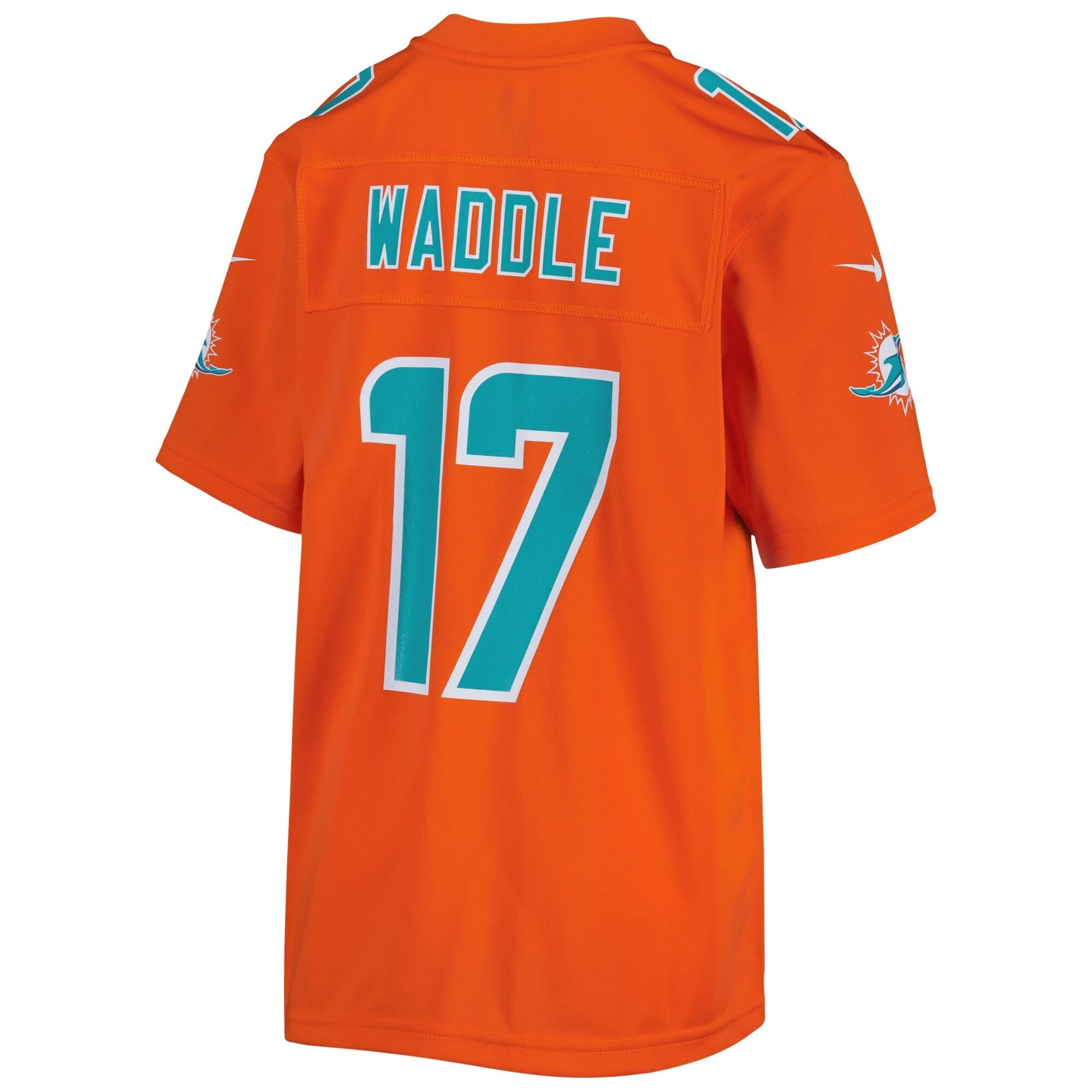 Youth Nike Jaylen Waddle Orange Miami Dolphins Inverted Game Jersey - vstockx