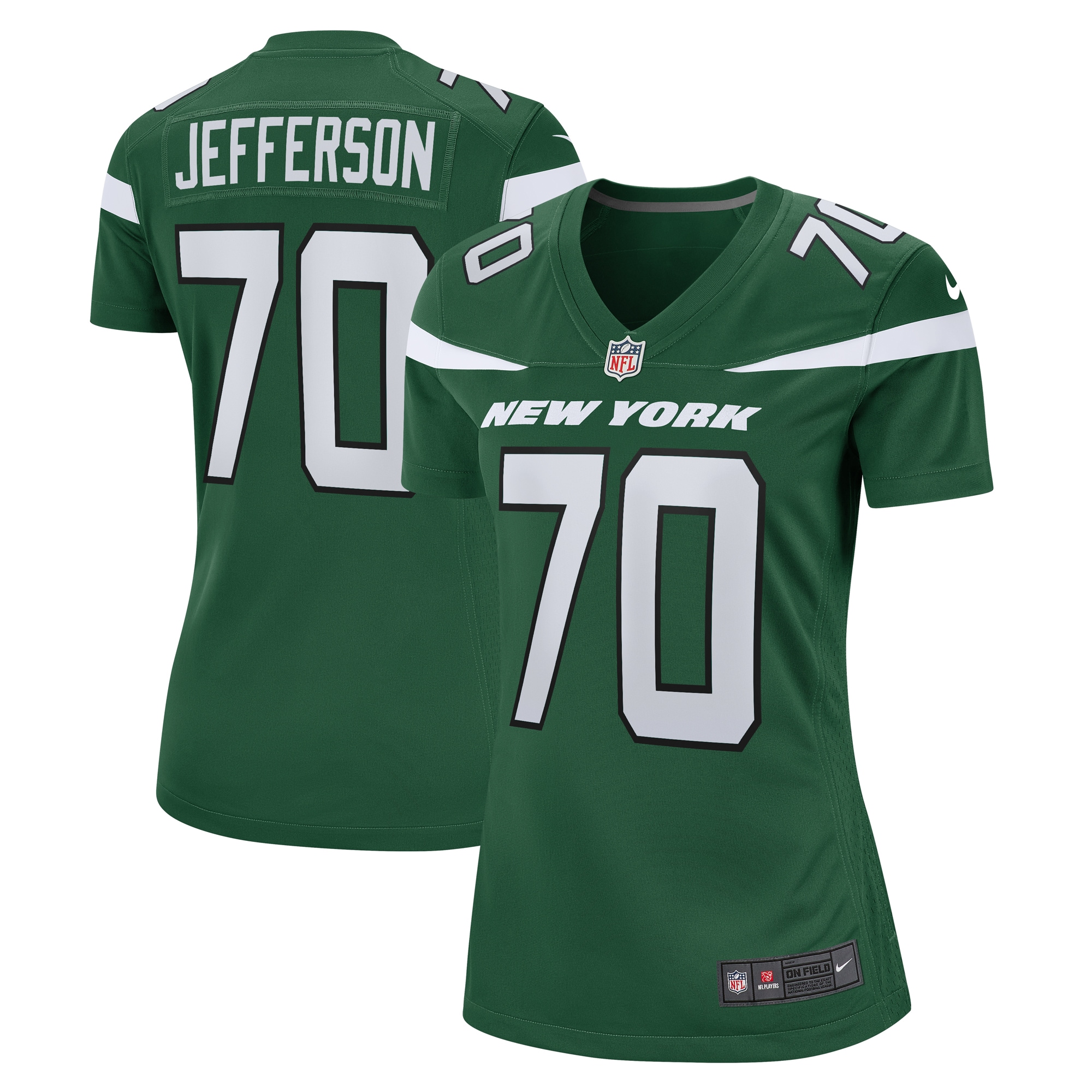 Quinton Jefferson New York Jets Nike Women's Team Game Jersey - Gotham Green - vstockx