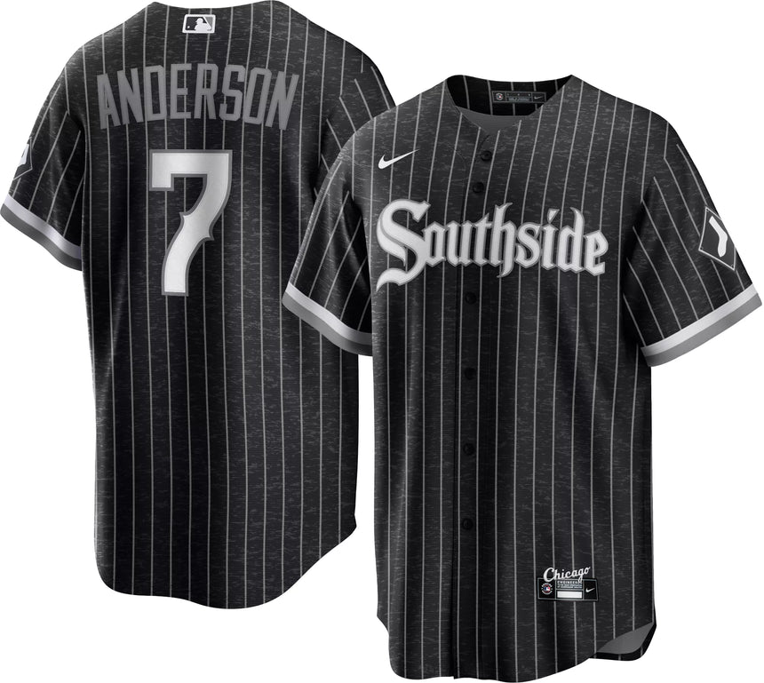 Men's Tim Anderson Chicago White Sox Black City Connect Premium Stitch Replica Jersey - vstockx