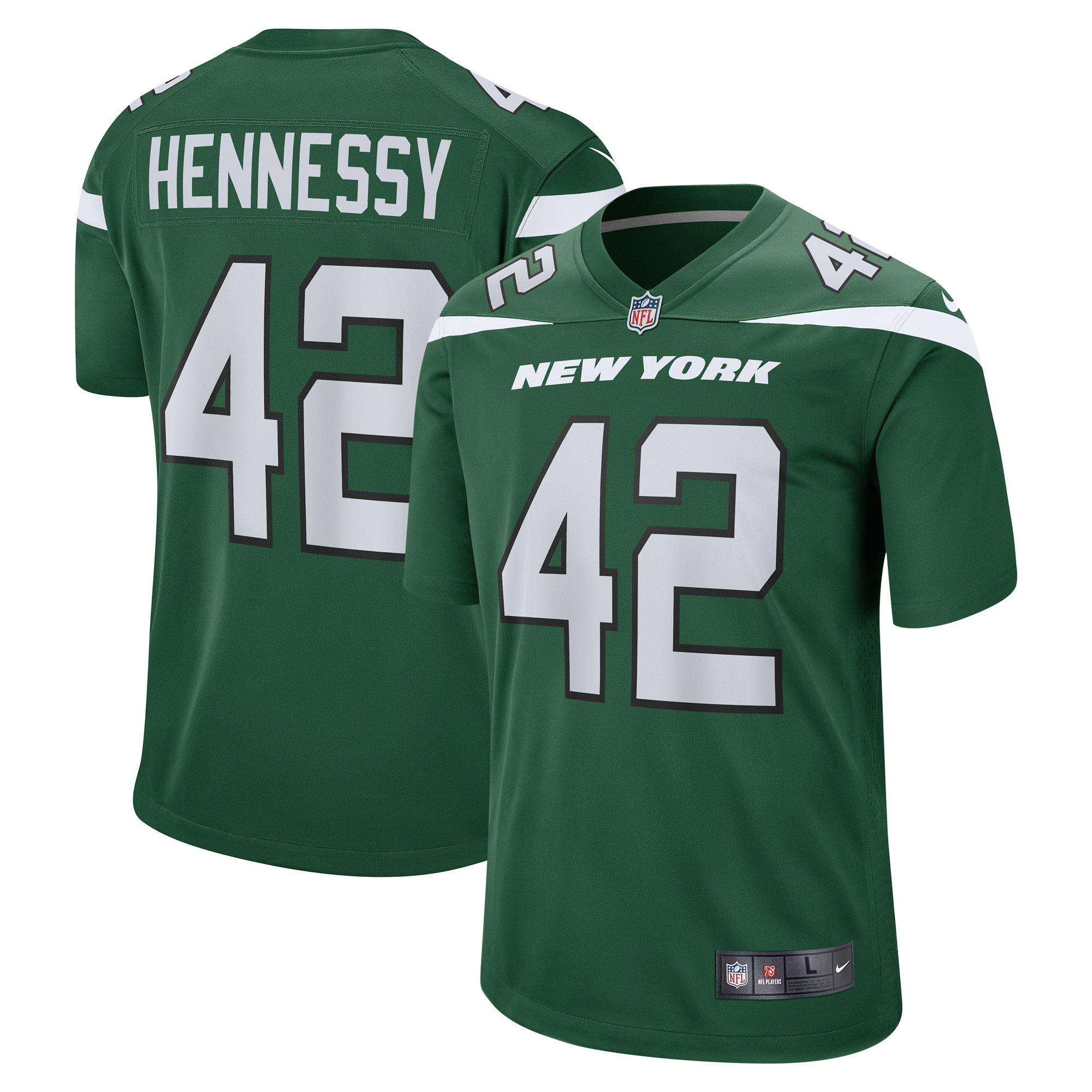 Thomas Hennessy New York Jets Nike Game Jersey - Gotham Green - vstockx