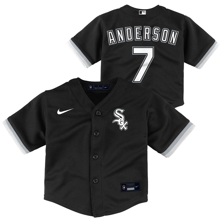 Infant Tim Anderson Chicago White Sox Home Black Replica Team Jersey - vstockx