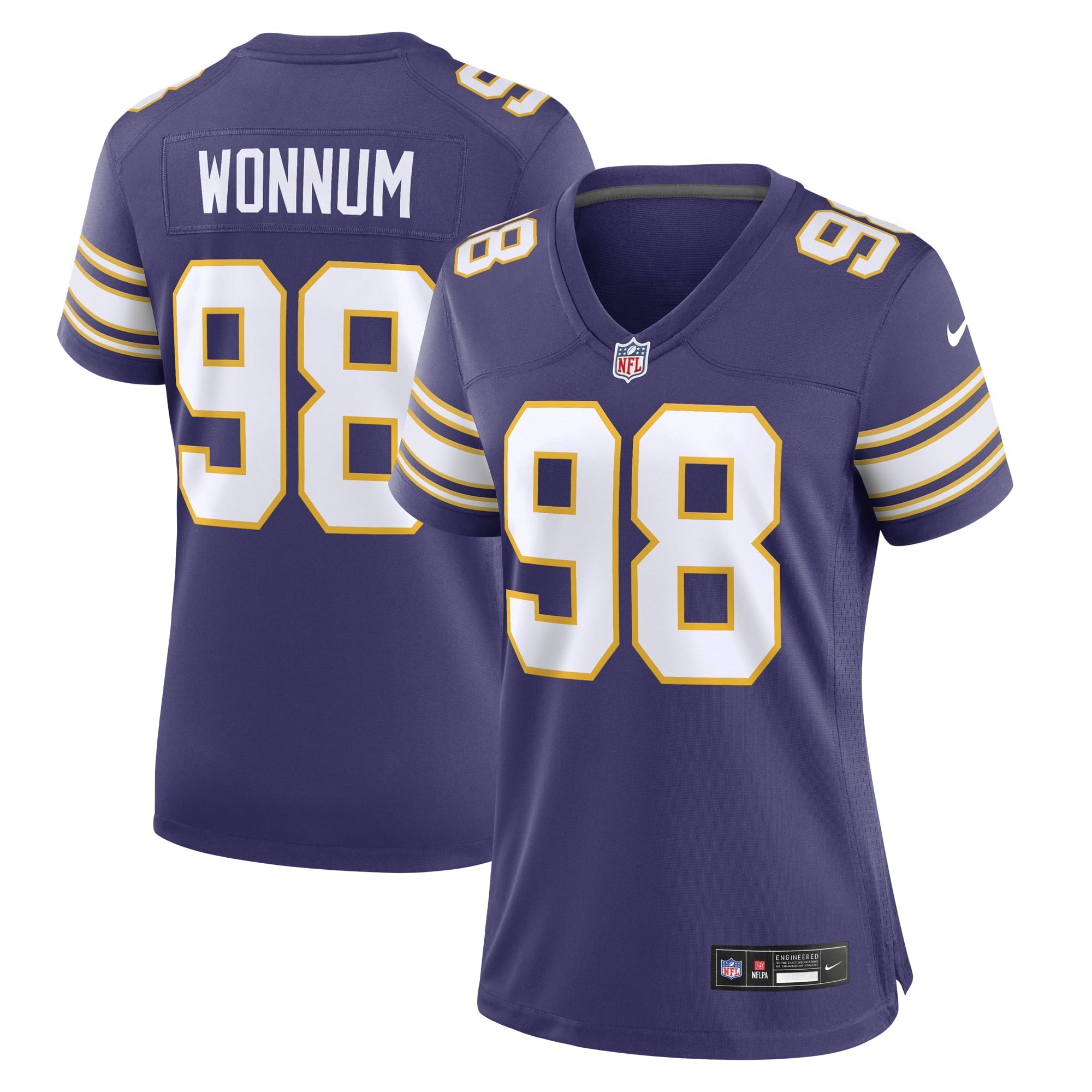 Women's Nike D.J. Wonnum Purple Minnesota Vikings Classic Player Game Jersey - vstockx