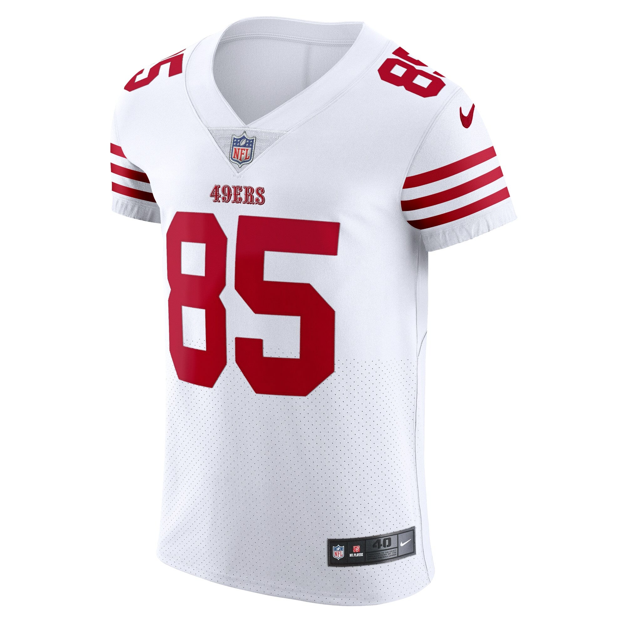 Men's Nike George Kittle White San Francisco 49ers Vapor Elite Jersey - vstockx
