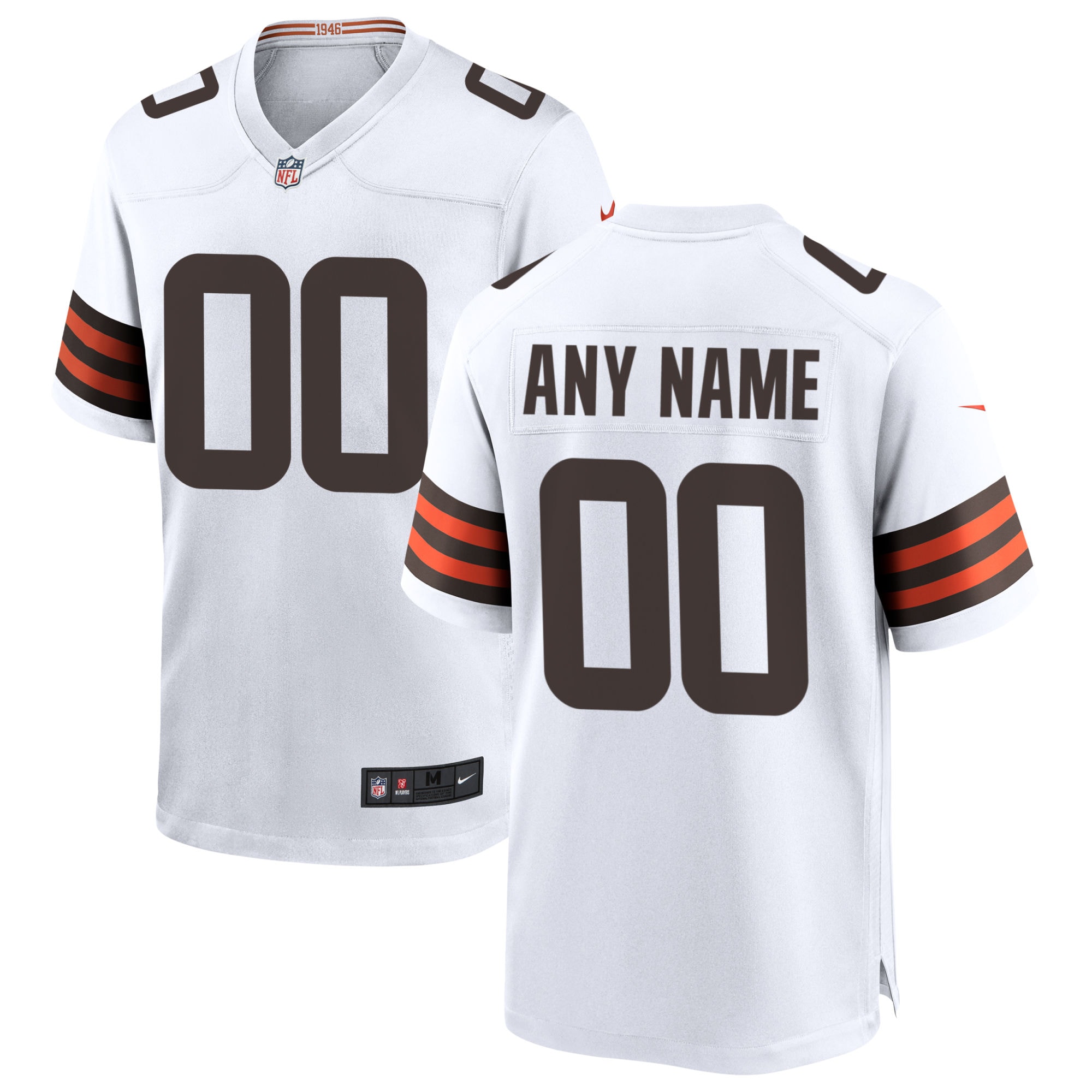 Cleveland Browns Nike Custom Game Jersey - White - vstockx